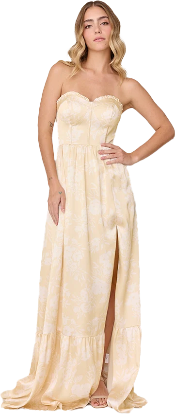 Valentina Satin Floral Print Dress | Made To Order - Image 66