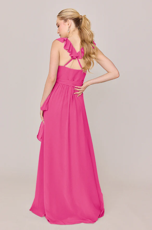 Valerie Chiffon Faux Wrap Dress | Made To Order - Image 101