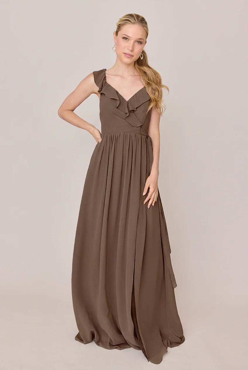 Valerie Chiffon Faux Wrap Dress | Made To Order - Image 161