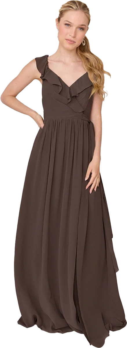 Valerie Chiffon Faux Wrap Dress | Made To Order - Image 166