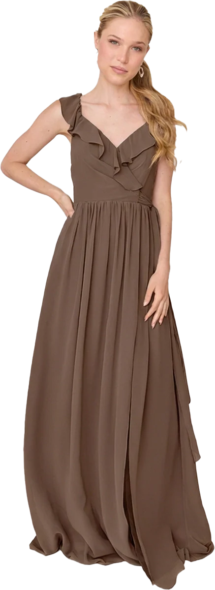 Valerie Chiffon Faux Wrap Dress | Made To Order - Image 167