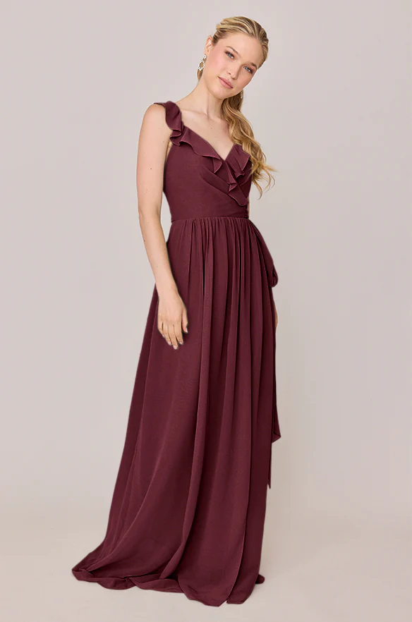 Valerie Chiffon Faux Wrap Dress | Made To Order - Image 18
