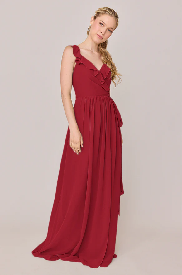 Valerie Chiffon Faux Wrap Dress | Made To Order - Image 62