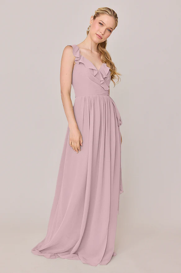 Valerie Chiffon Faux Wrap Dress | Made To Order - Image 70