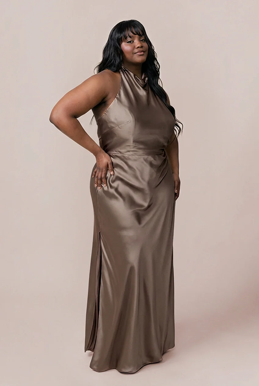 Veronica Satin Dress | Made To Order - Image 119