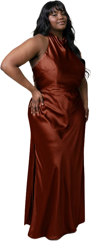 Veronica Satin Dress | Made To Order - Image 98