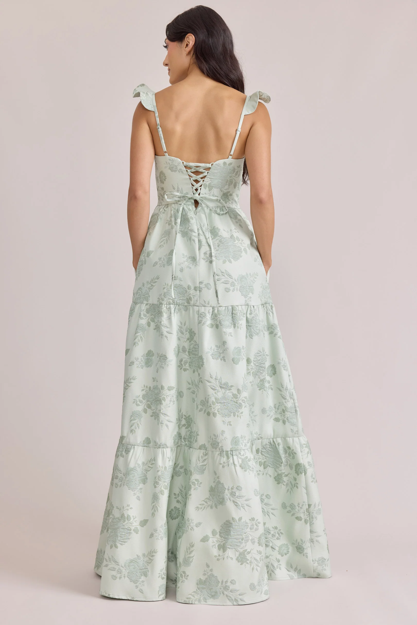 Violet Jacquard Dress | Made To Order - Image 31