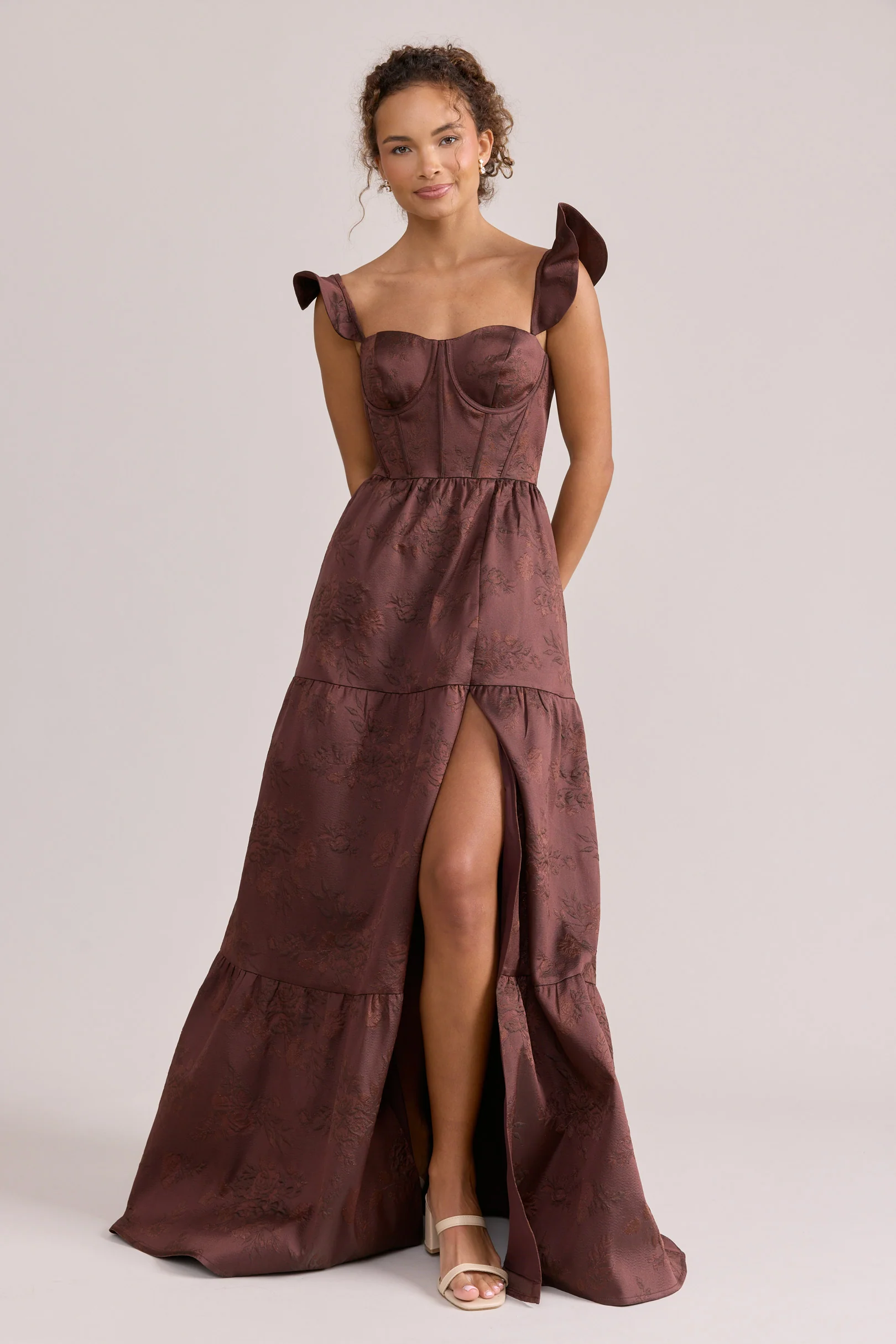Violet Jacquard Dress | Made To Order - Image 42