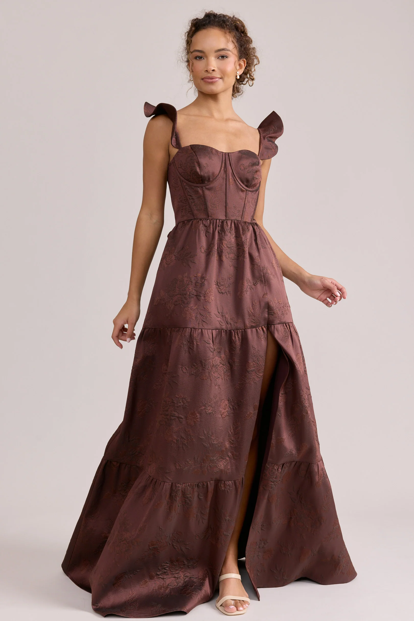 Violet Jacquard Dress | Made To Order - Image 44