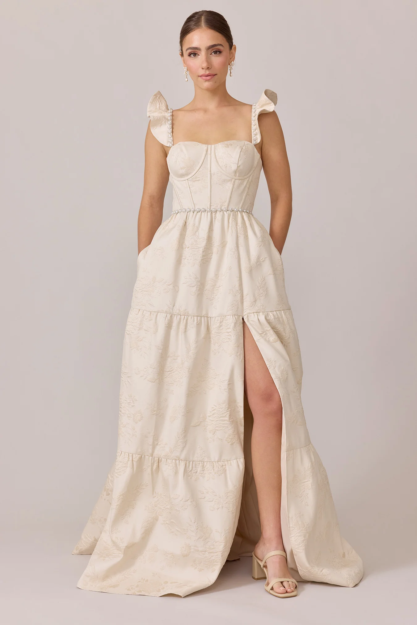 Violet Luxe Jacquard Dress | Made To Order - Image 12