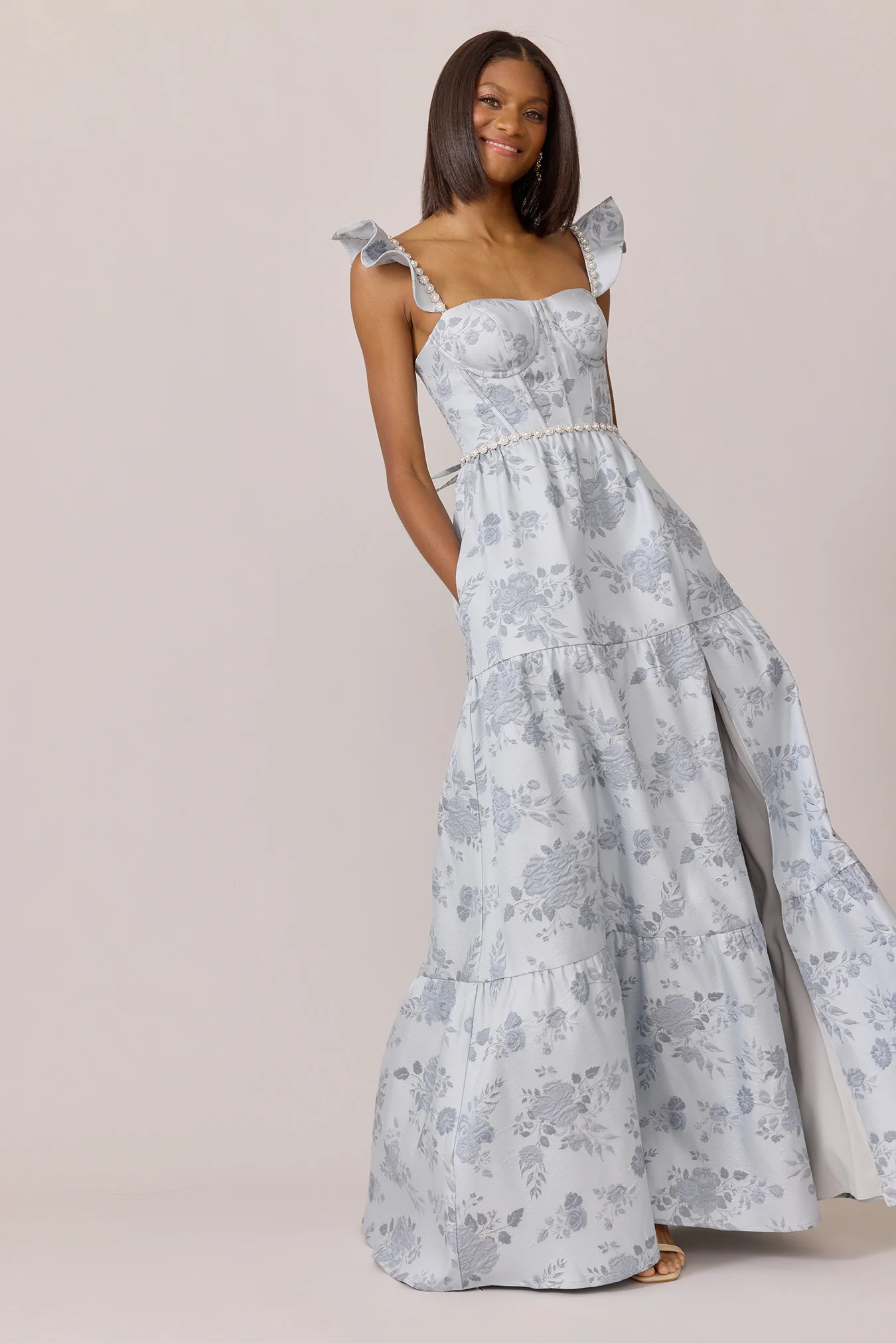Violet Luxe Jacquard Dress | Made To Order - Image 16