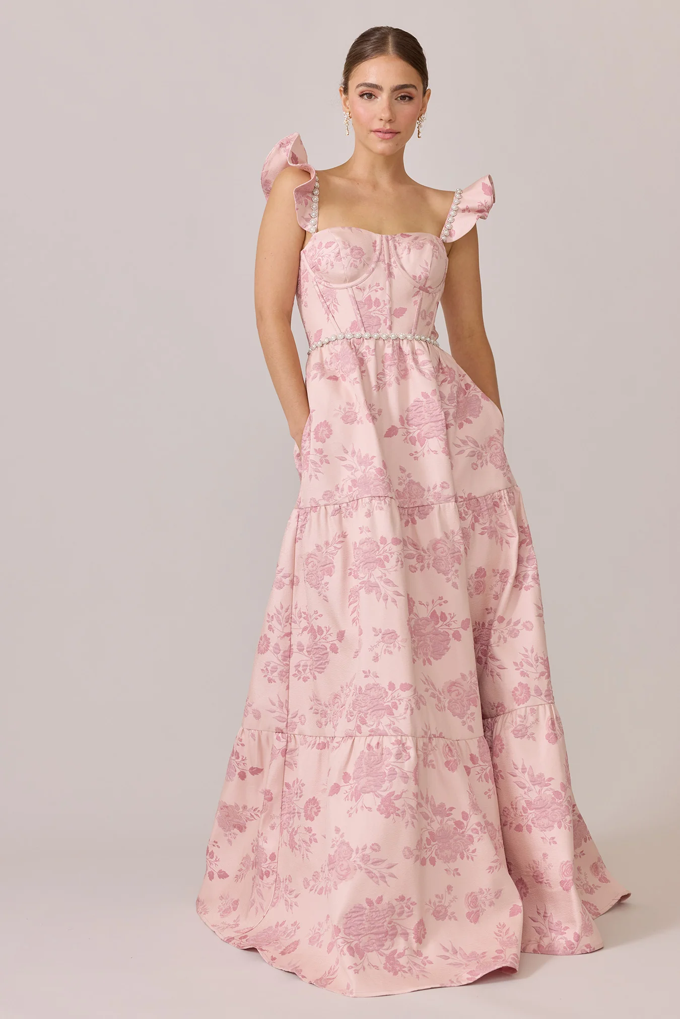 Violet Luxe Jacquard Dress | Made To Order - Image 20