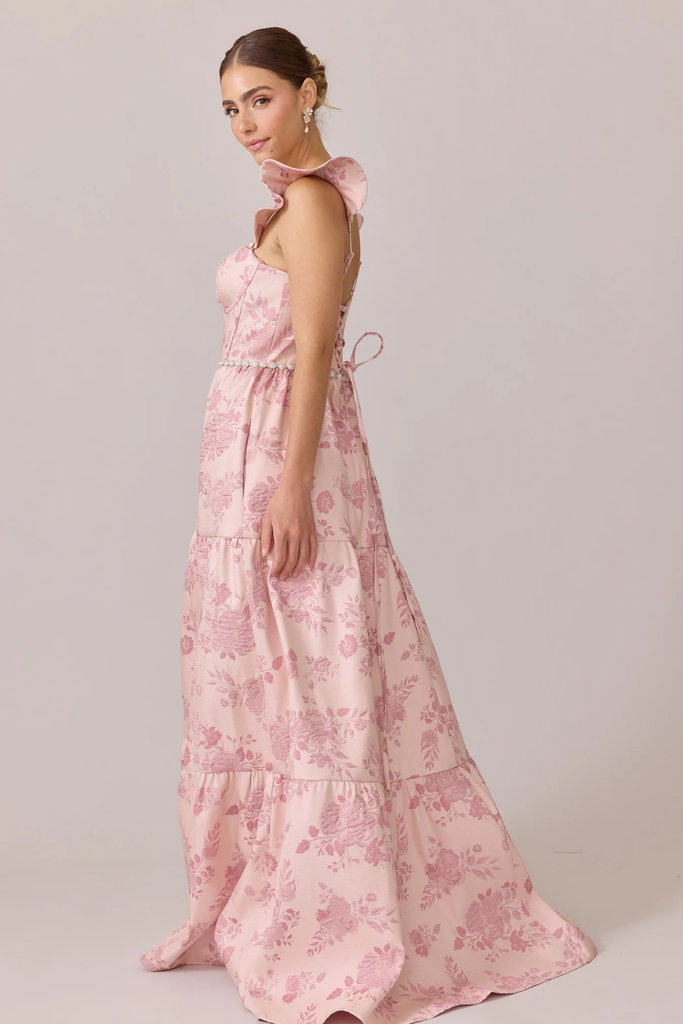 Violet Luxe Jacquard Dress | Made To Order - Image 22