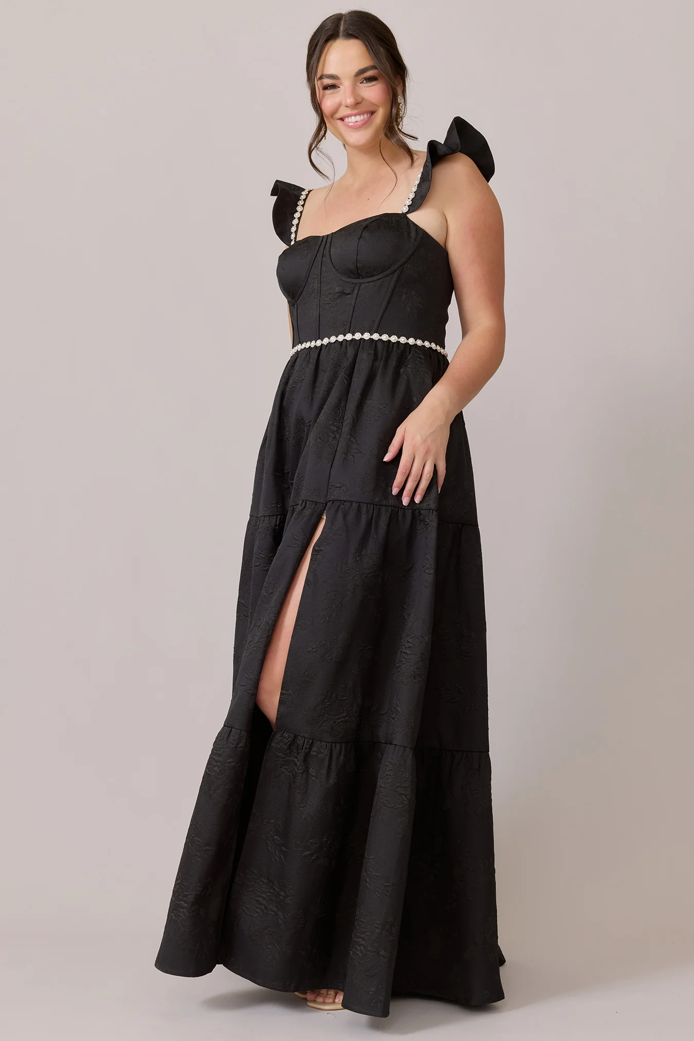 Violet Luxe Jacquard Dress | Made To Order - Image 26