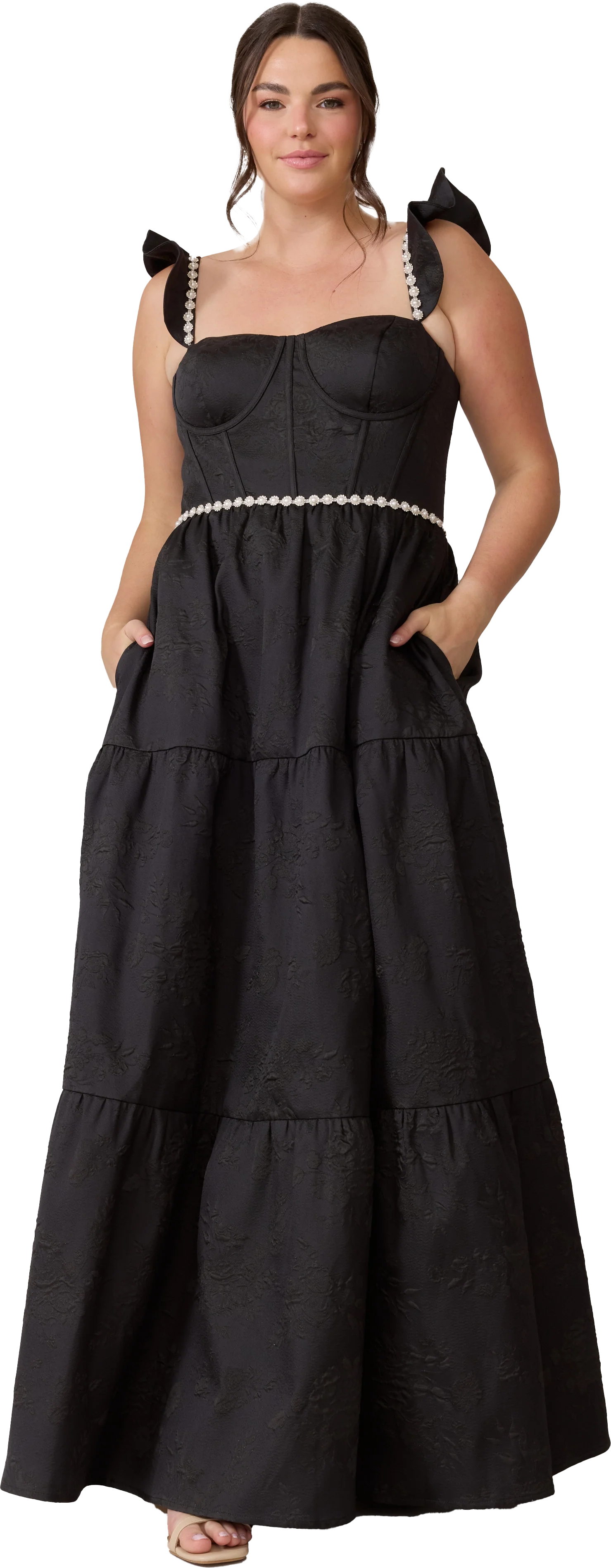 Violet Luxe Jacquard Dress | Made To Order - Image 29