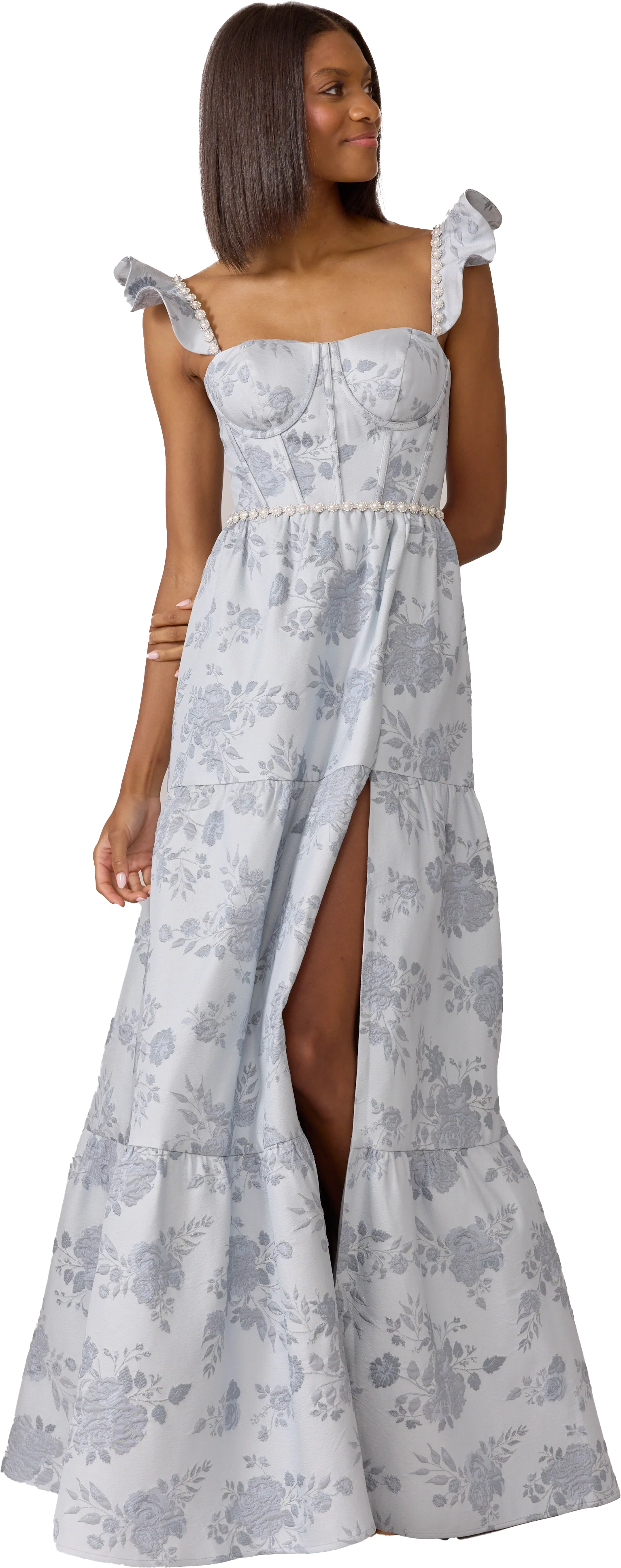 Violet Luxe Jacquard Dress | Made To Order - Image 32