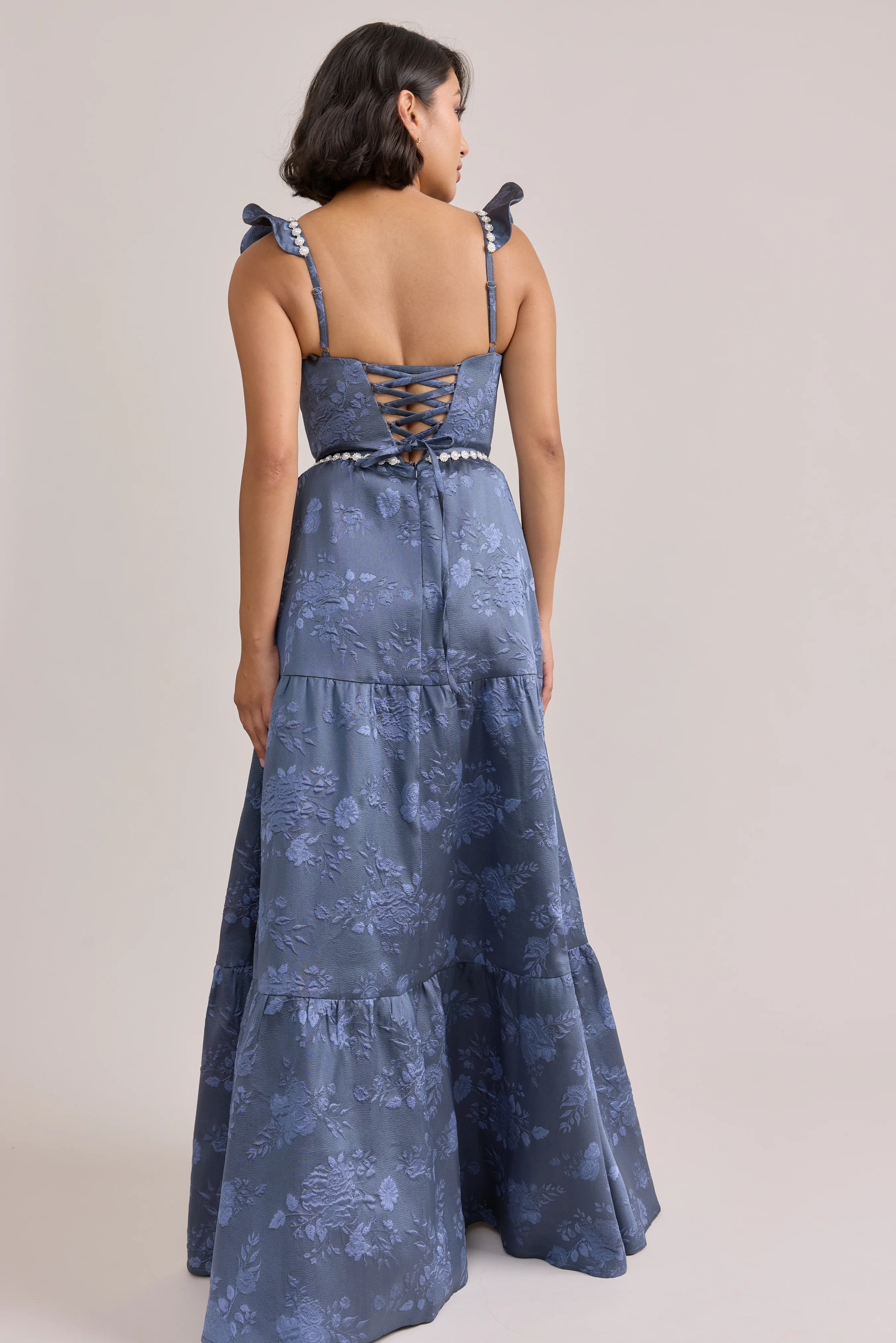 Violet Luxe Jacquard Dress | Made To Order - Image 36