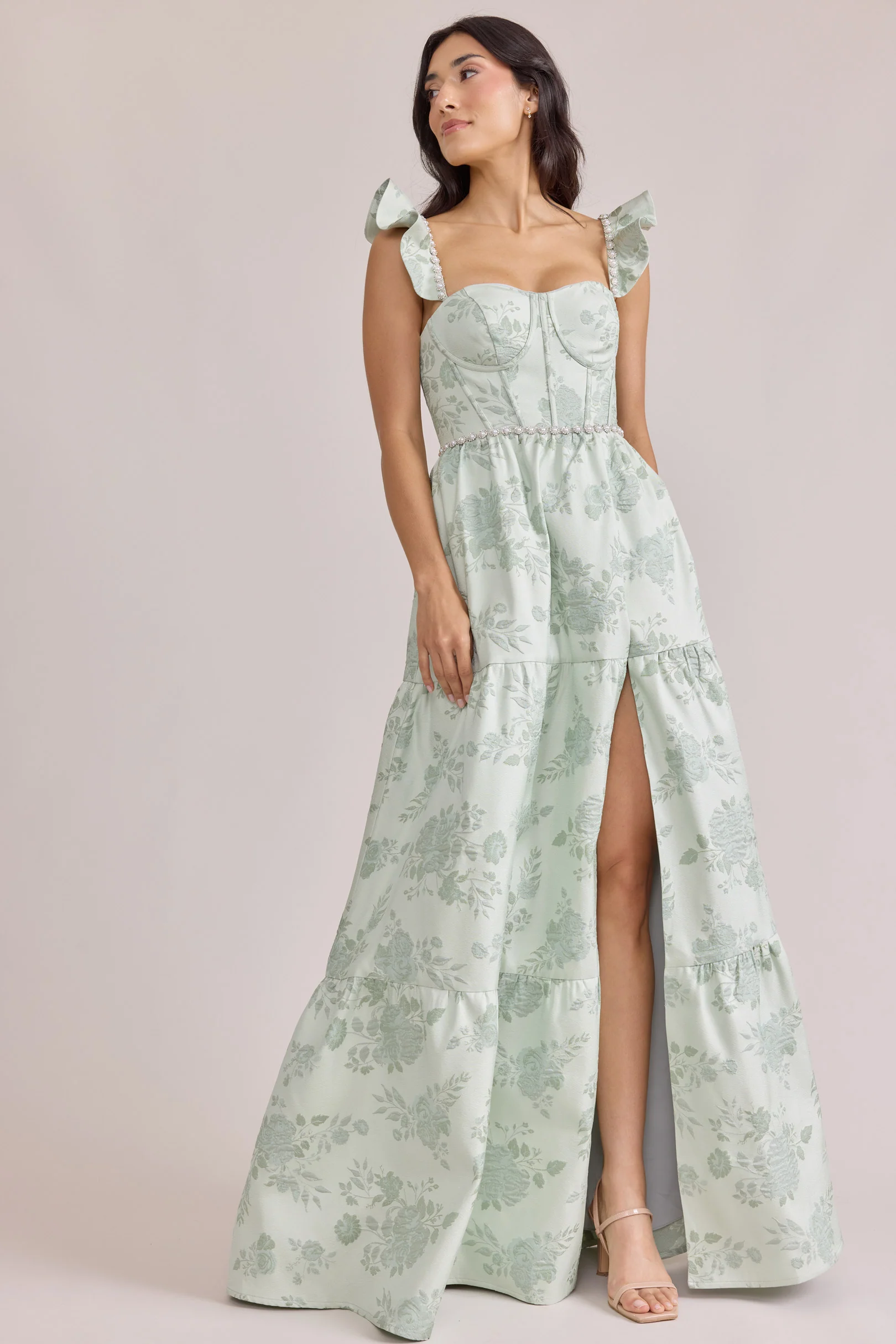 Violet Luxe Jacquard Dress | Made To Order - Image 4