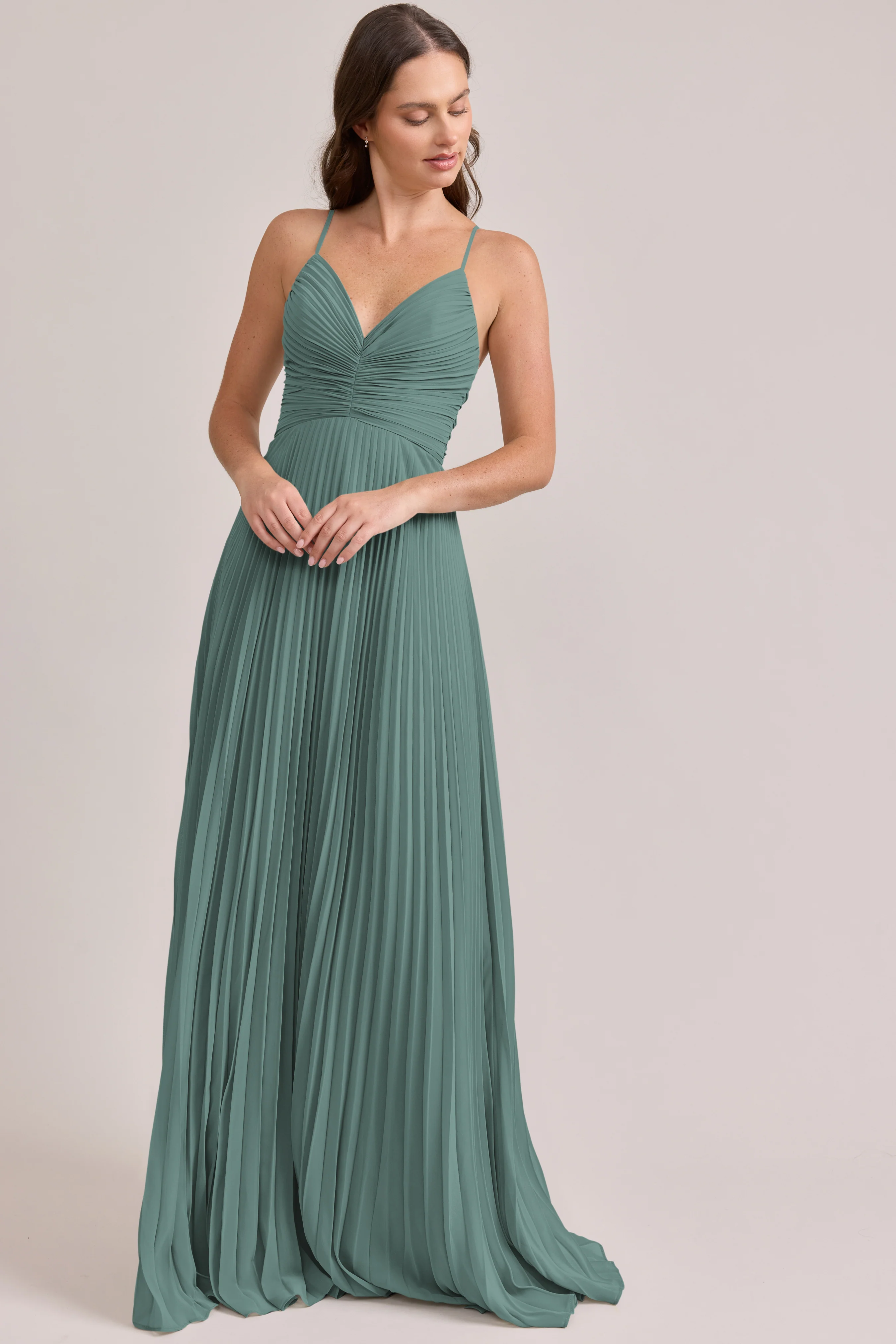 Vivian Chiffon Pleated Dress | Made To Order - Image 105