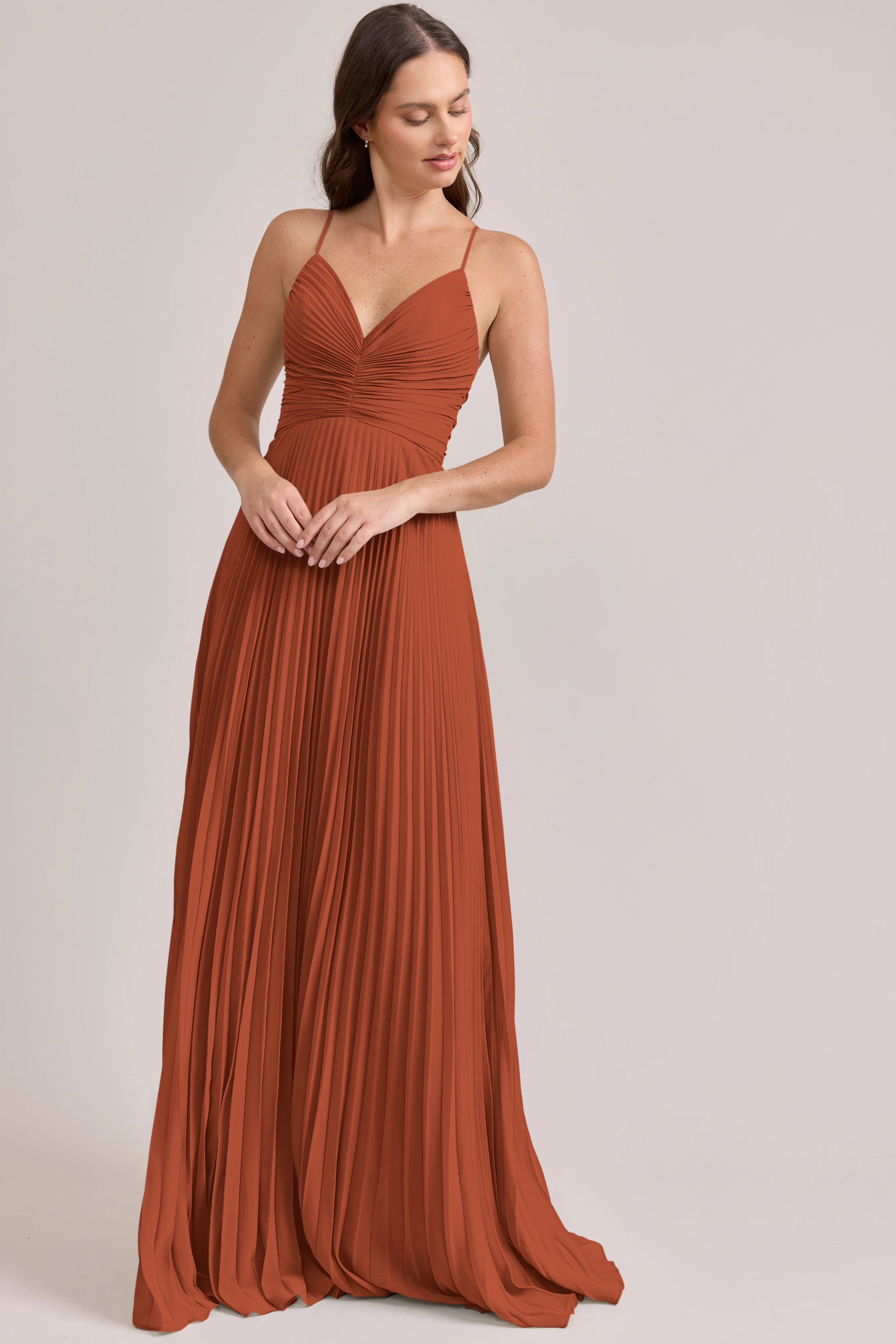 Vivian Chiffon Pleated Dress | Made To Order - Image 117