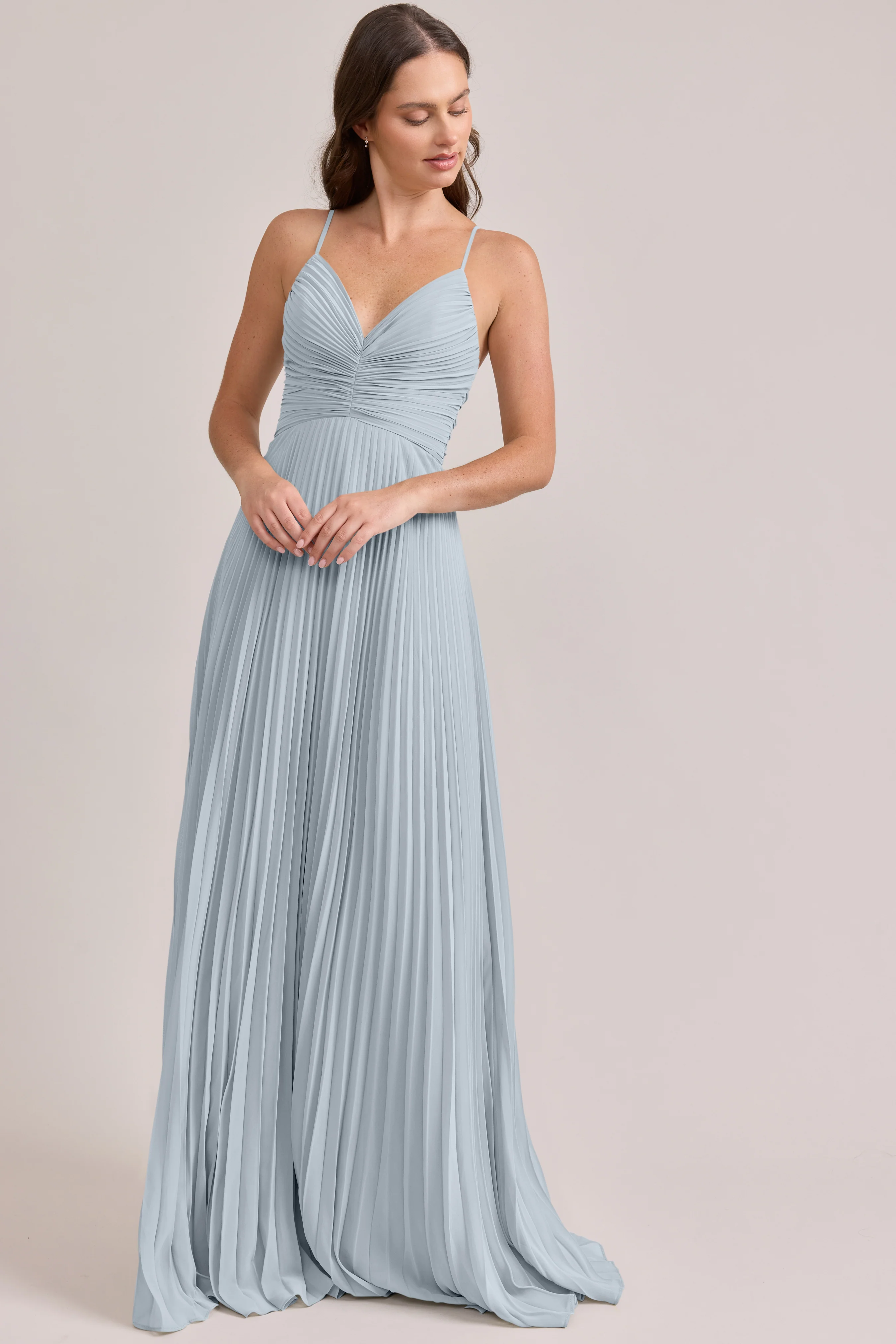 Vivian Chiffon Pleated Dress | Made To Order - Image 123