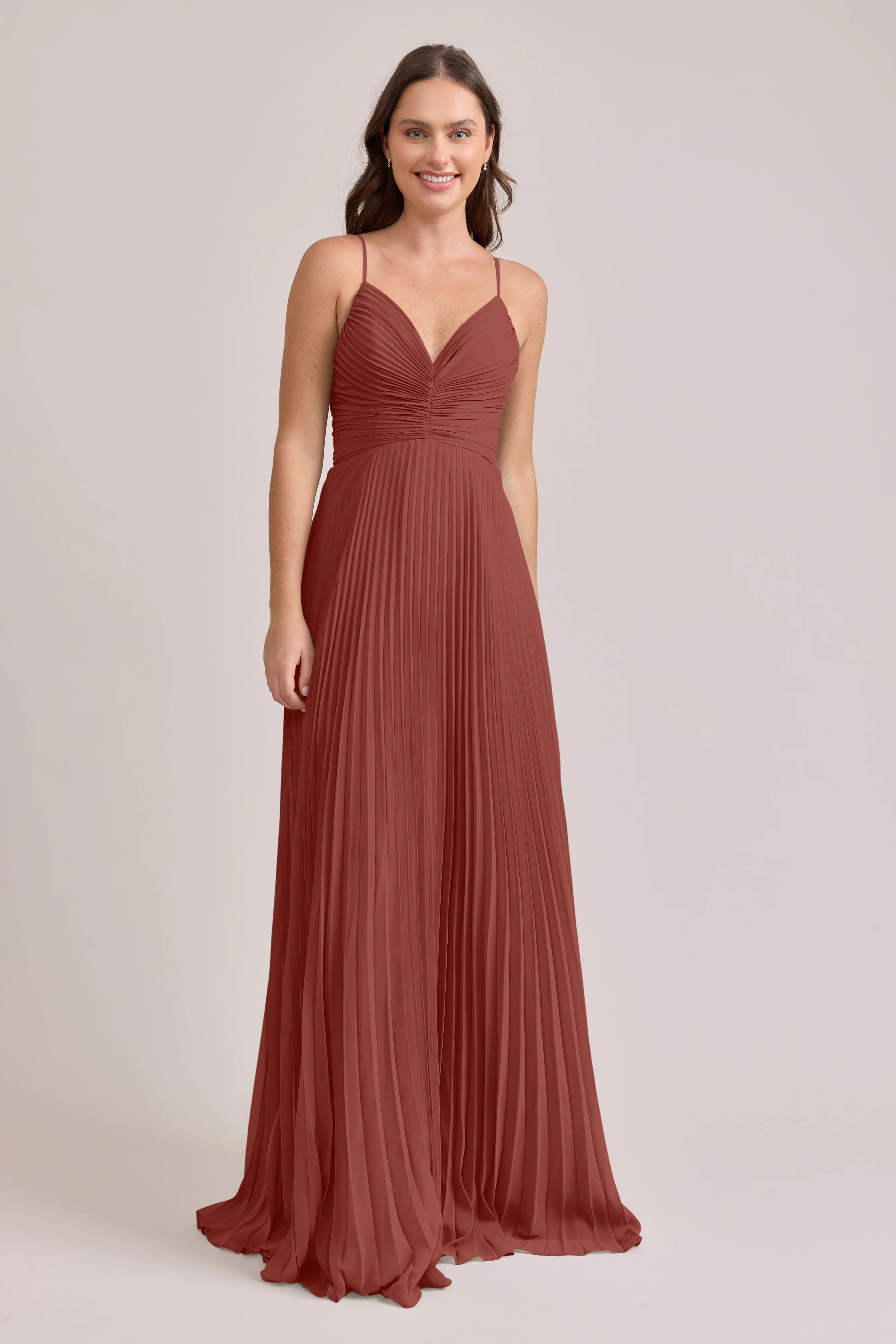 Vivian Chiffon Pleated Dress | Made To Order - Image 25