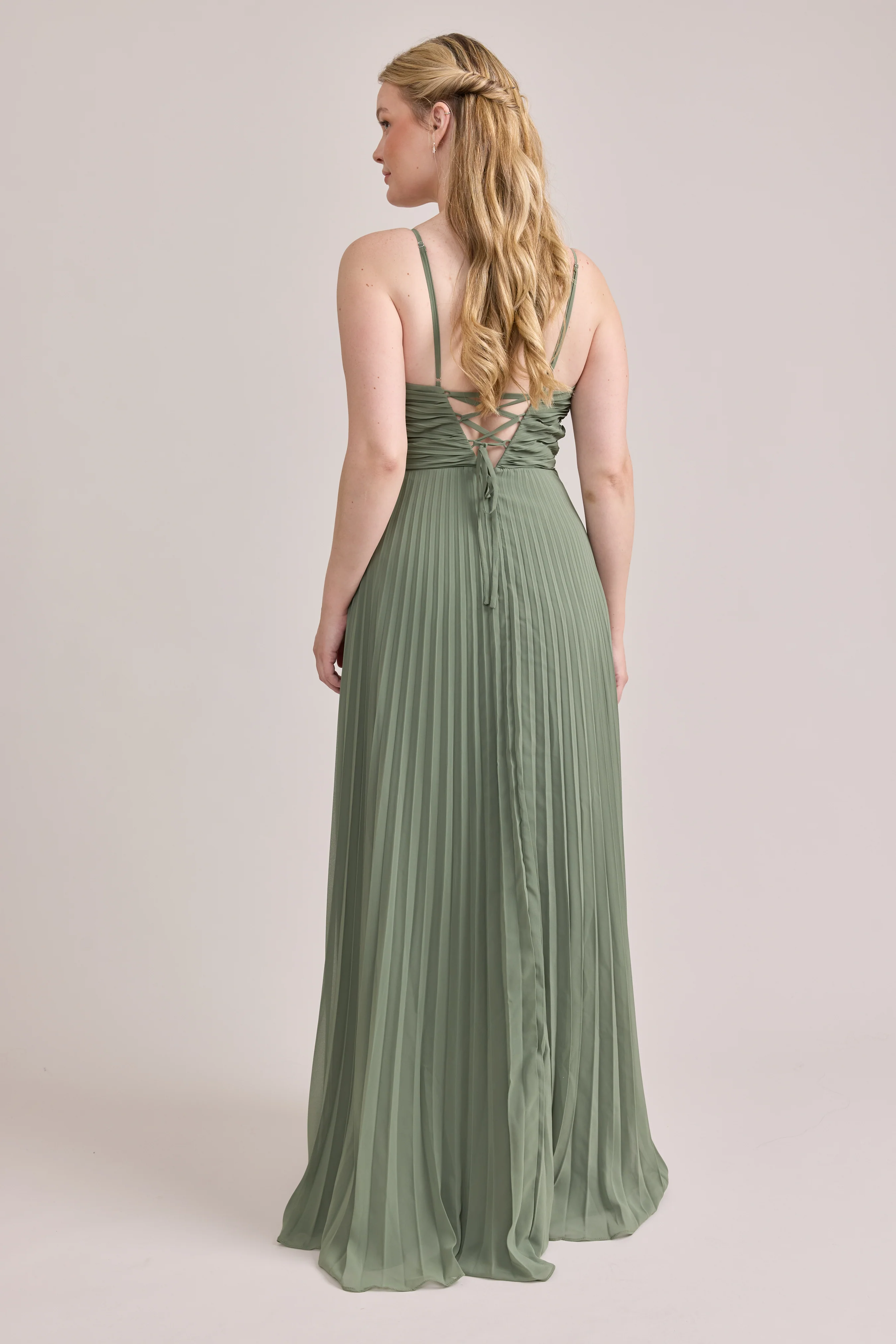 Vivian Chiffon Pleated Dress | Made To Order - Image 3