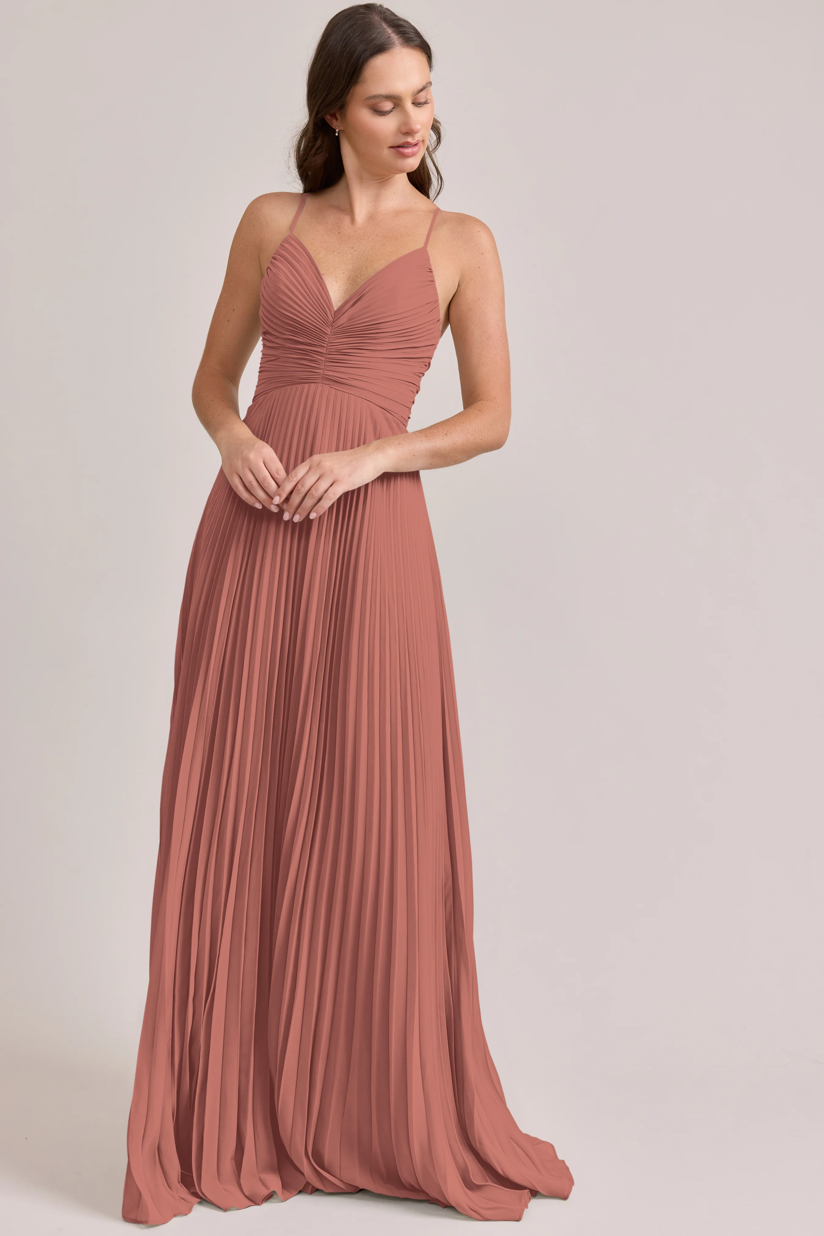 Vivian Chiffon Pleated Dress | Made To Order - Image 34