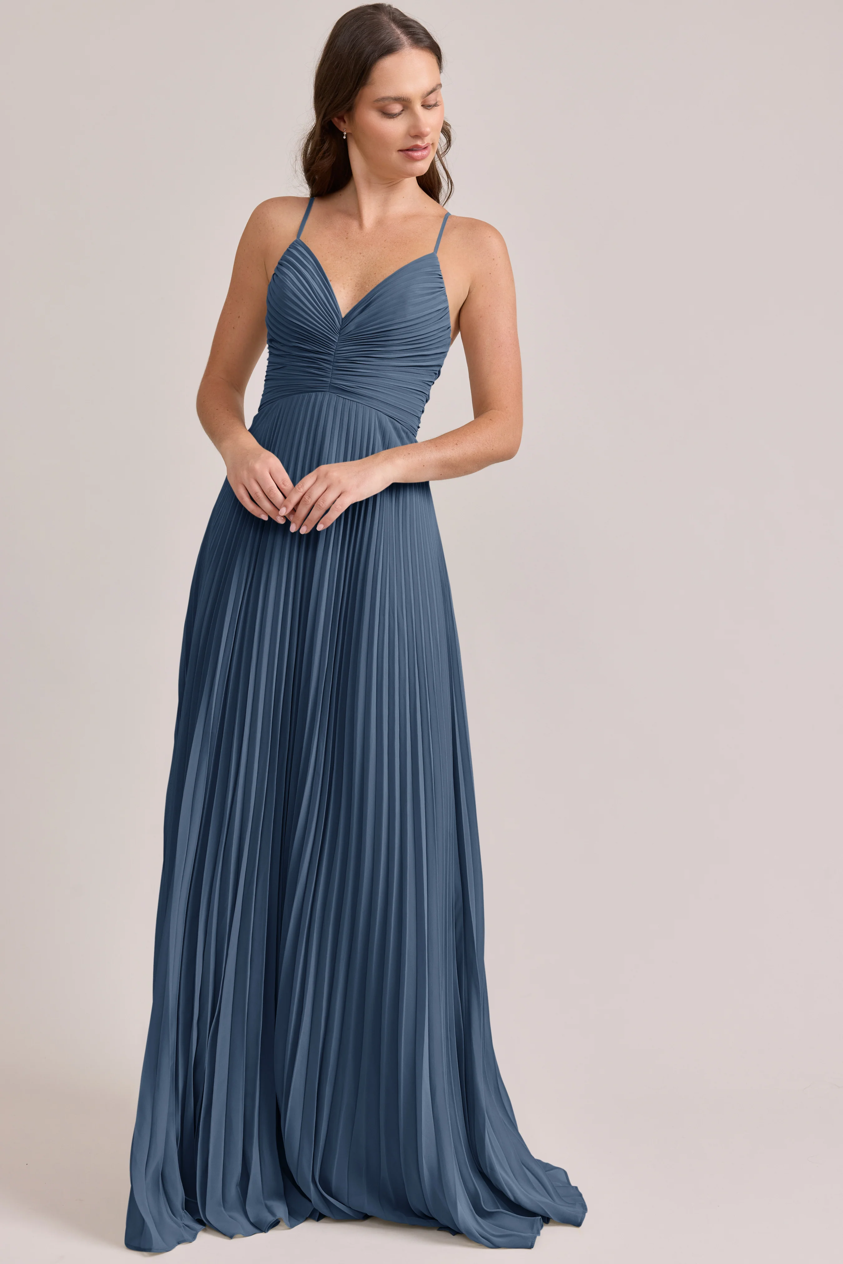 Vivian Chiffon Pleated Dress | Made To Order - Image 36