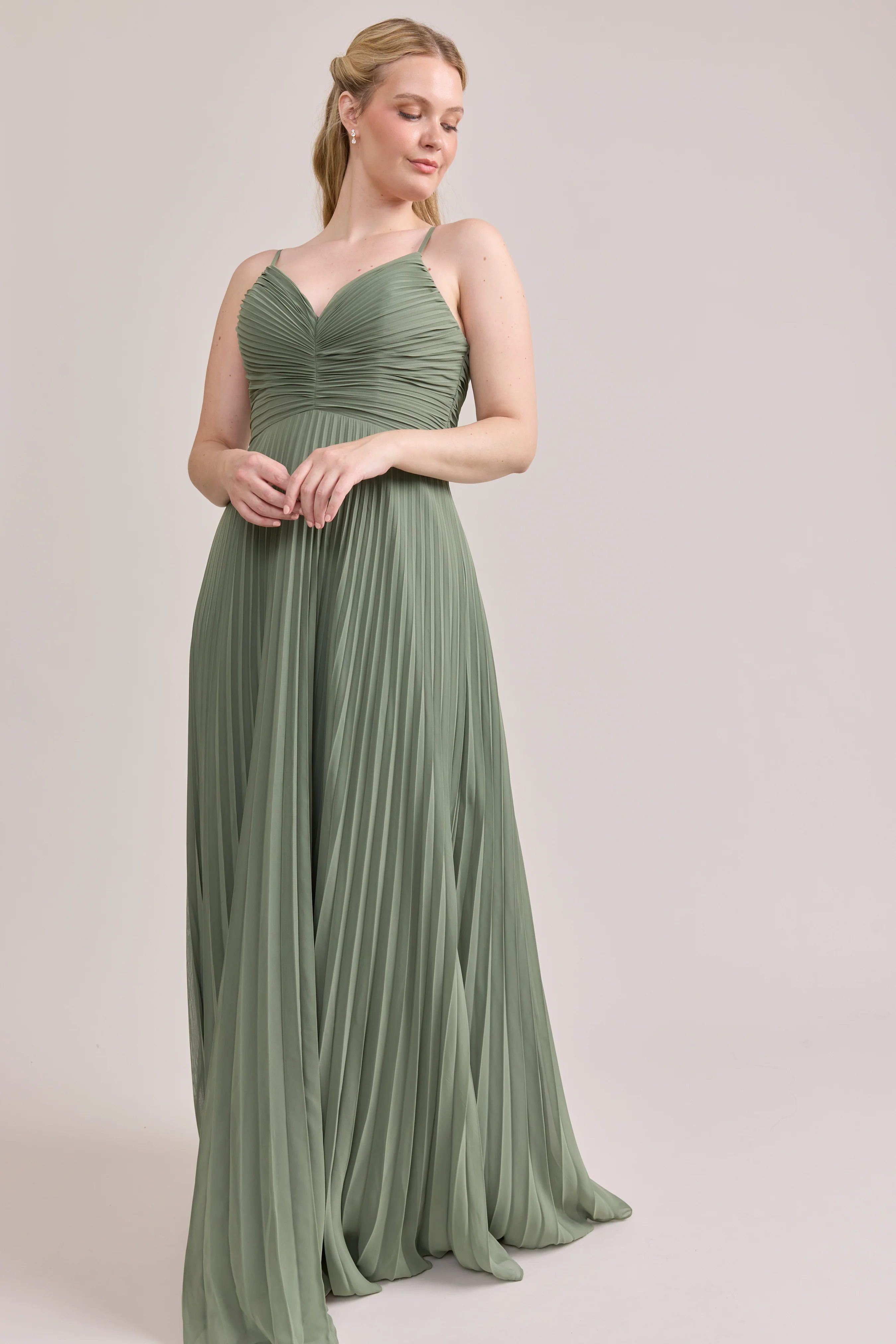Vivian Chiffon Pleated Dress | Made To Order - Image 4