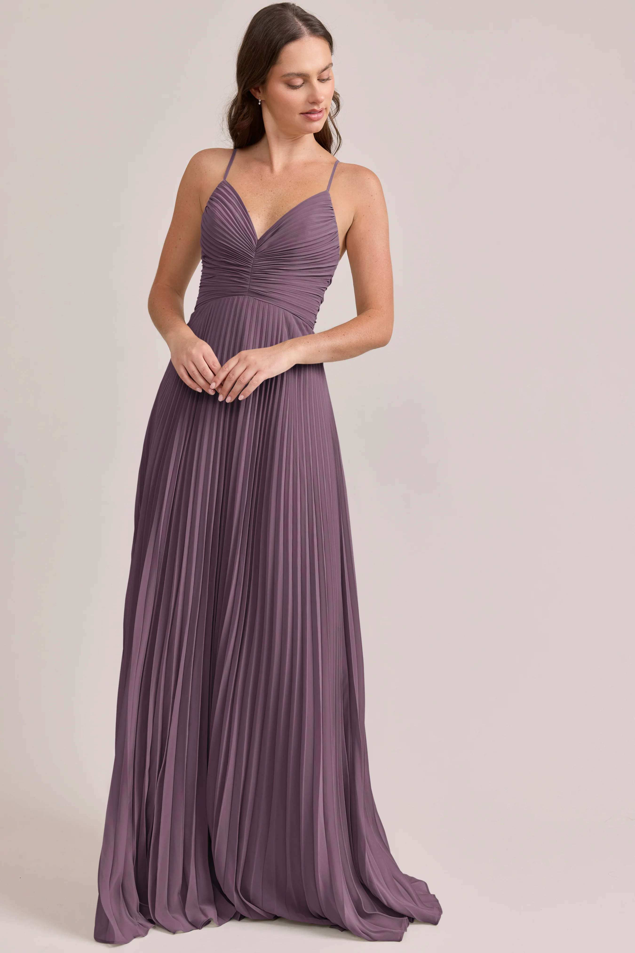 Vivian Chiffon Pleated Dress | Made To Order - Image 41
