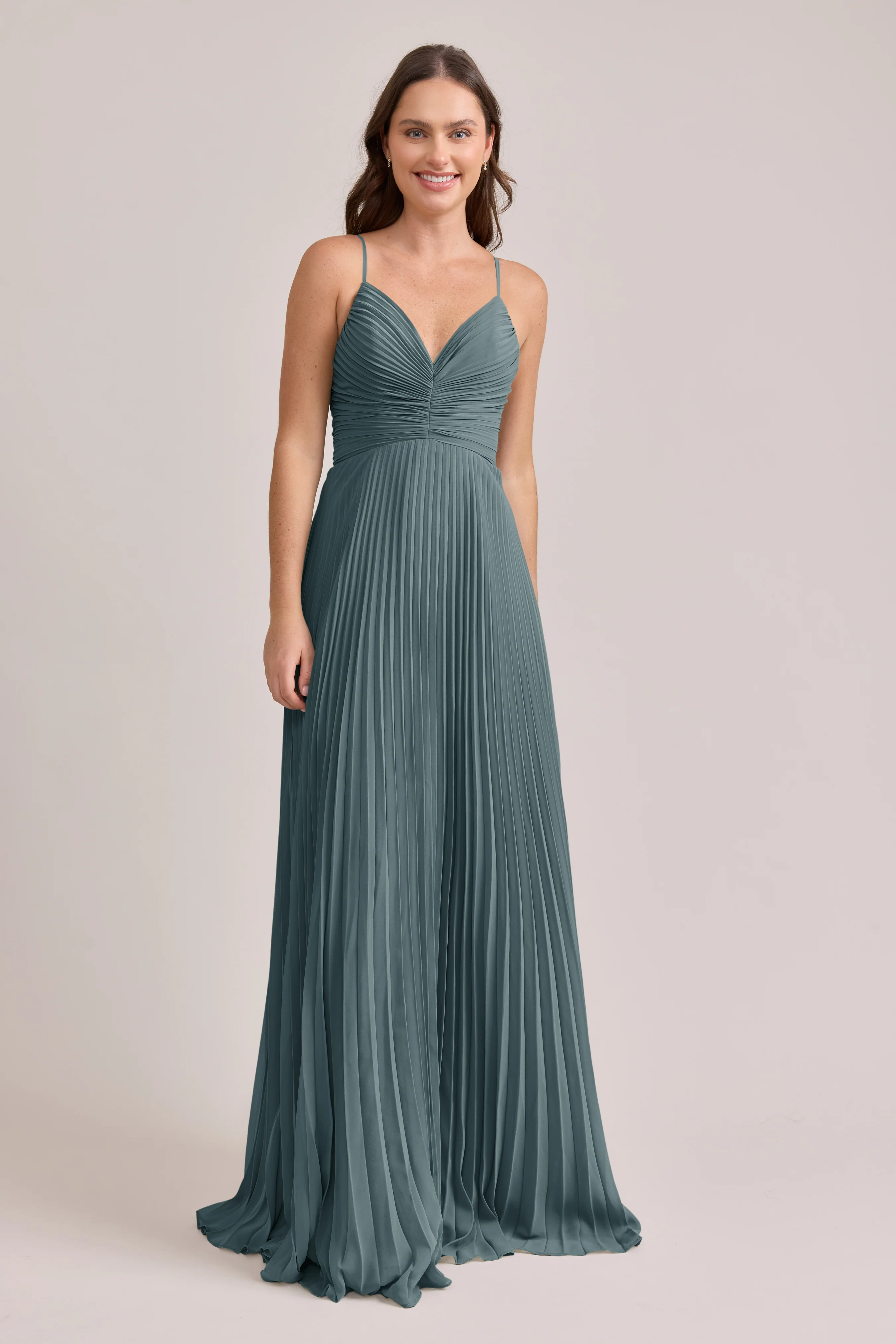Vivian Chiffon Pleated Dress | Made To Order - Image 42