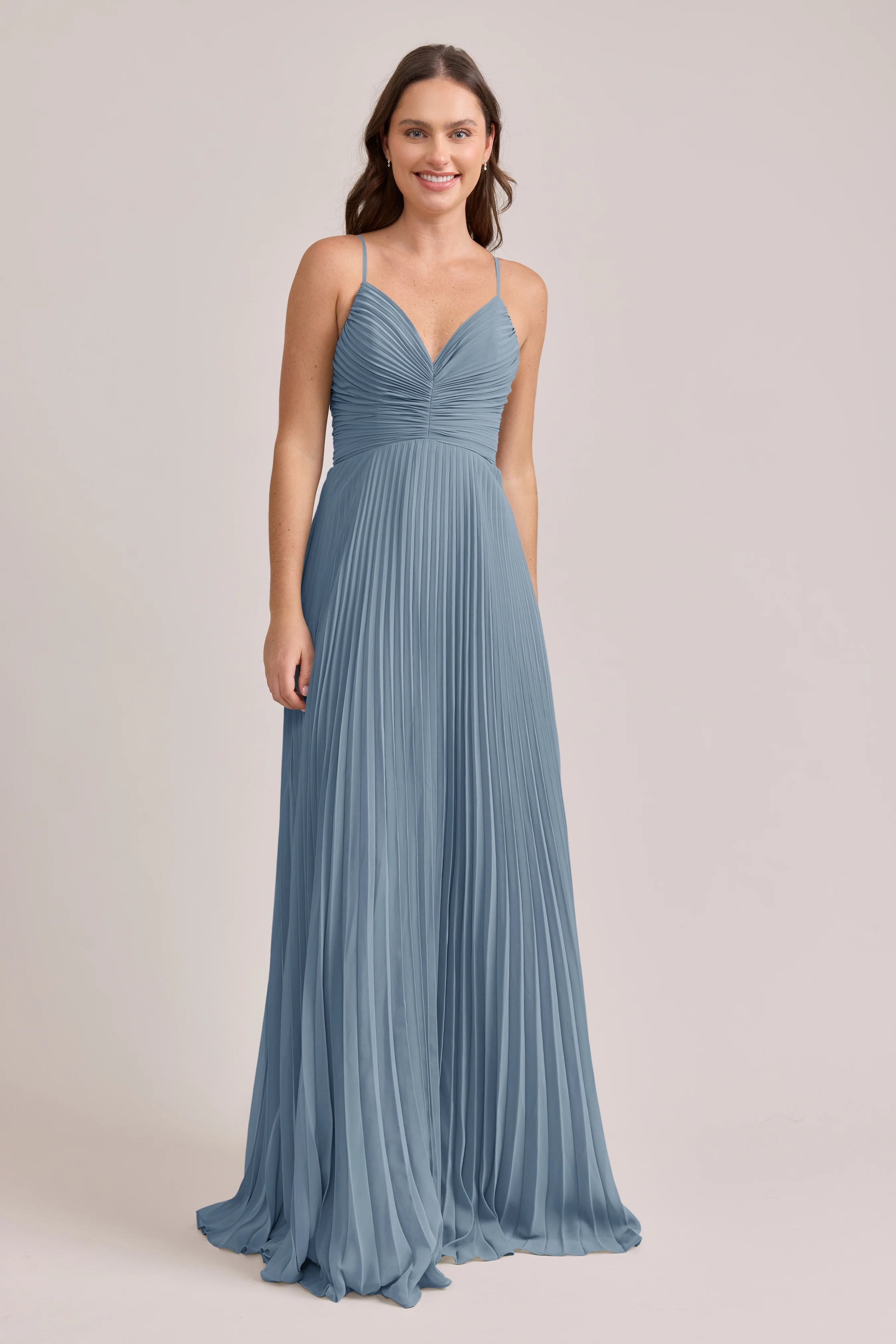 Vivian Chiffon Pleated Dress | Made To Order - Image 48