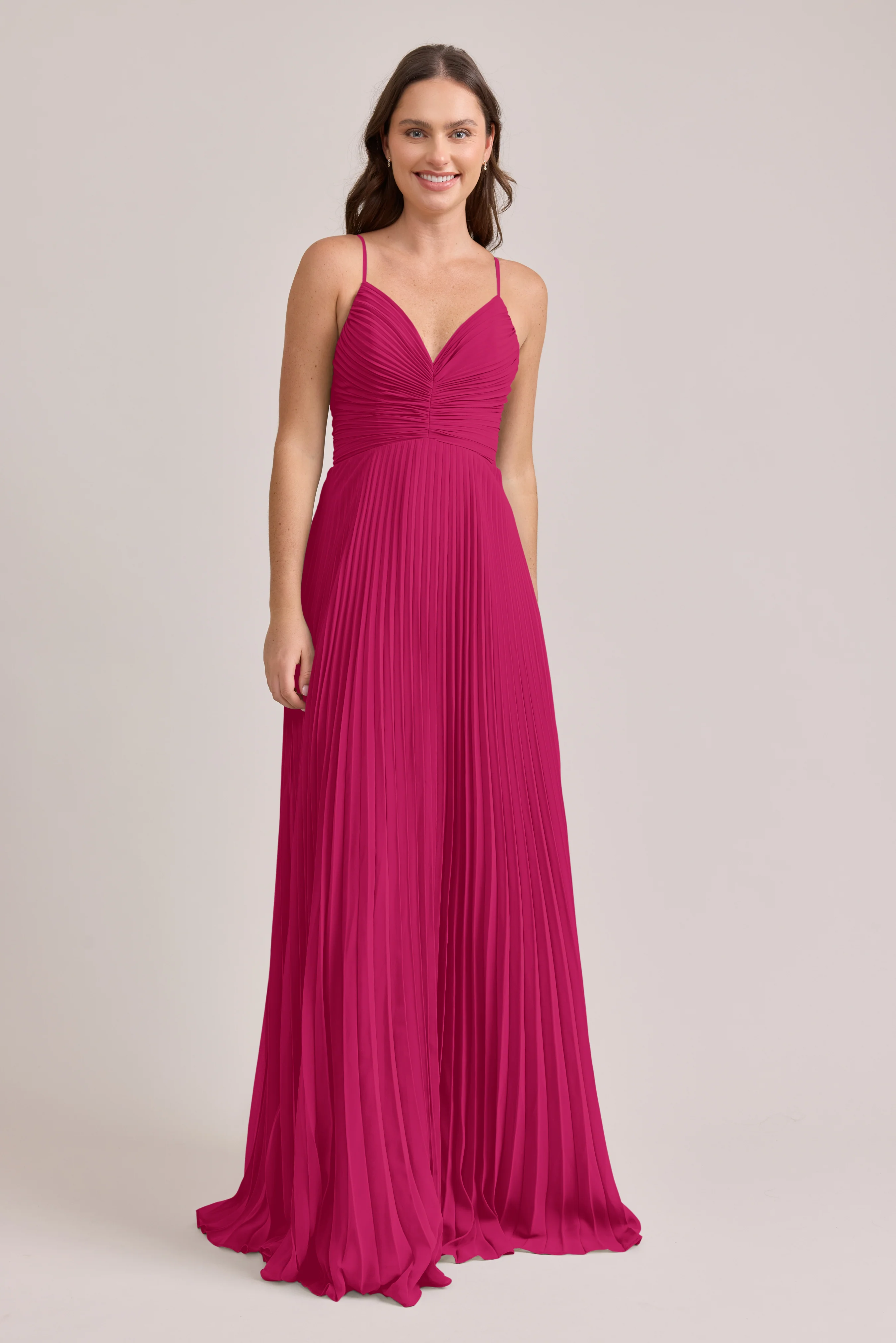 Vivian Chiffon Pleated Dress | Made To Order - Image 51