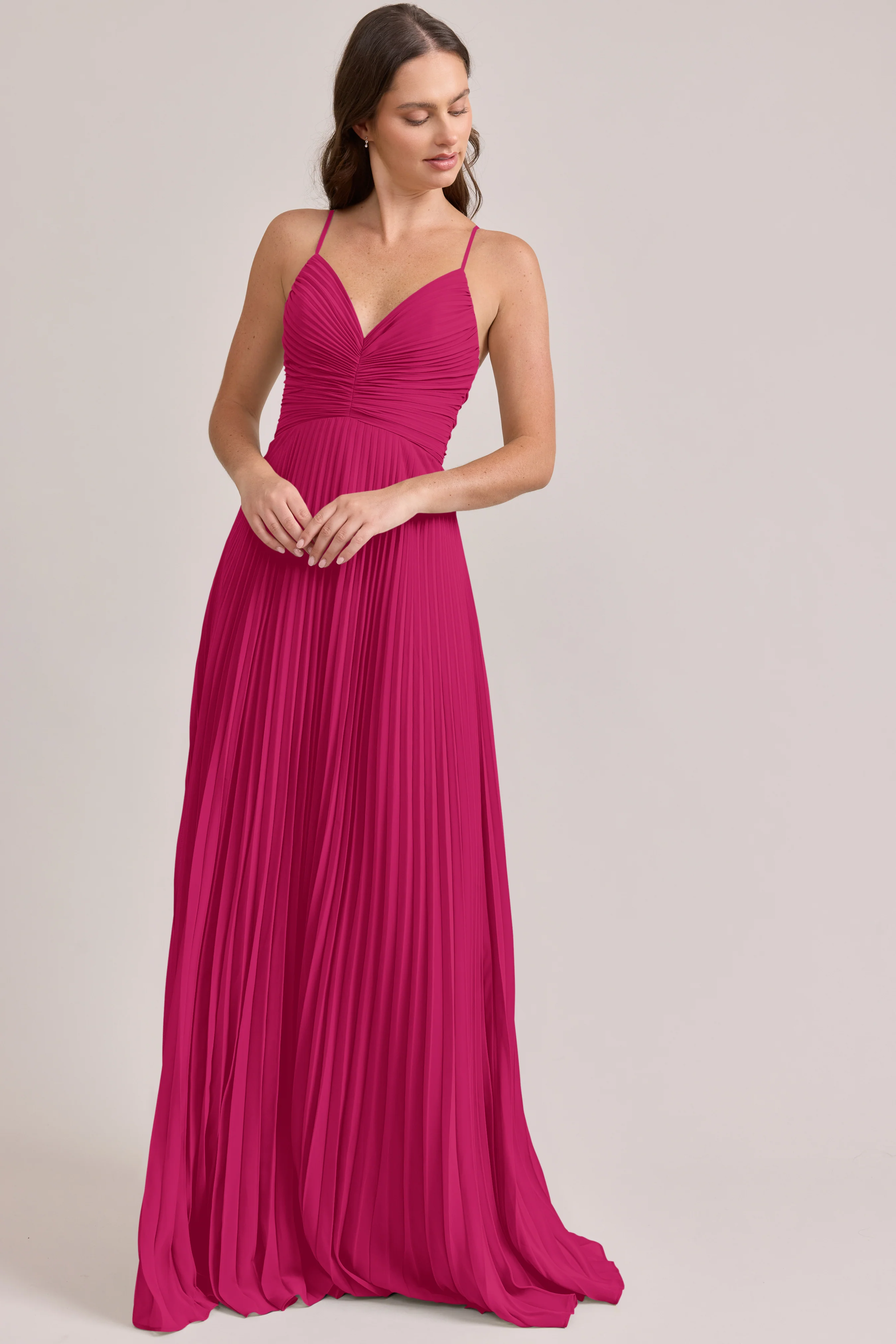 Vivian Chiffon Pleated Dress | Made To Order - Image 53