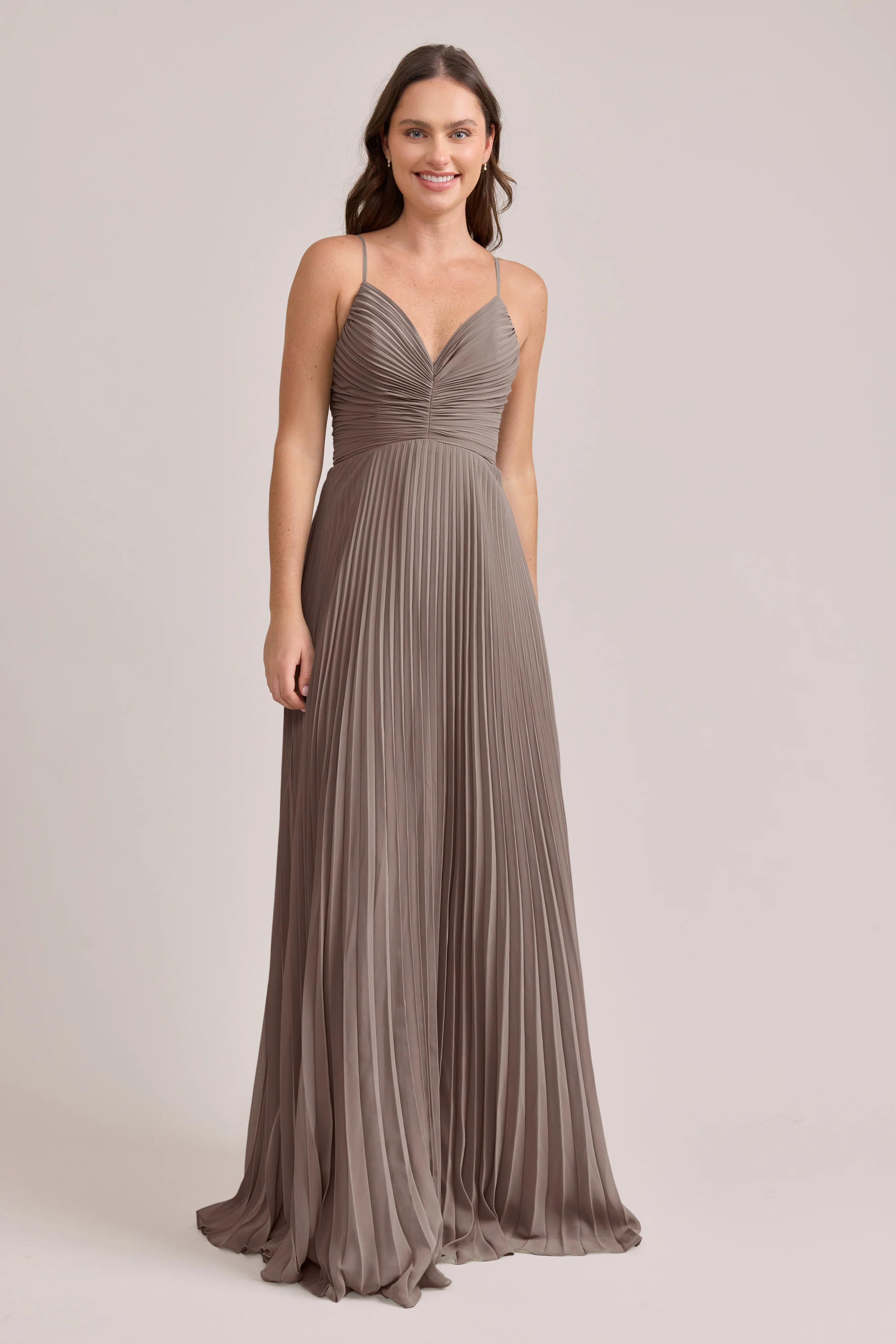 Vivian Chiffon Pleated Dress | Made To Order - Image 54