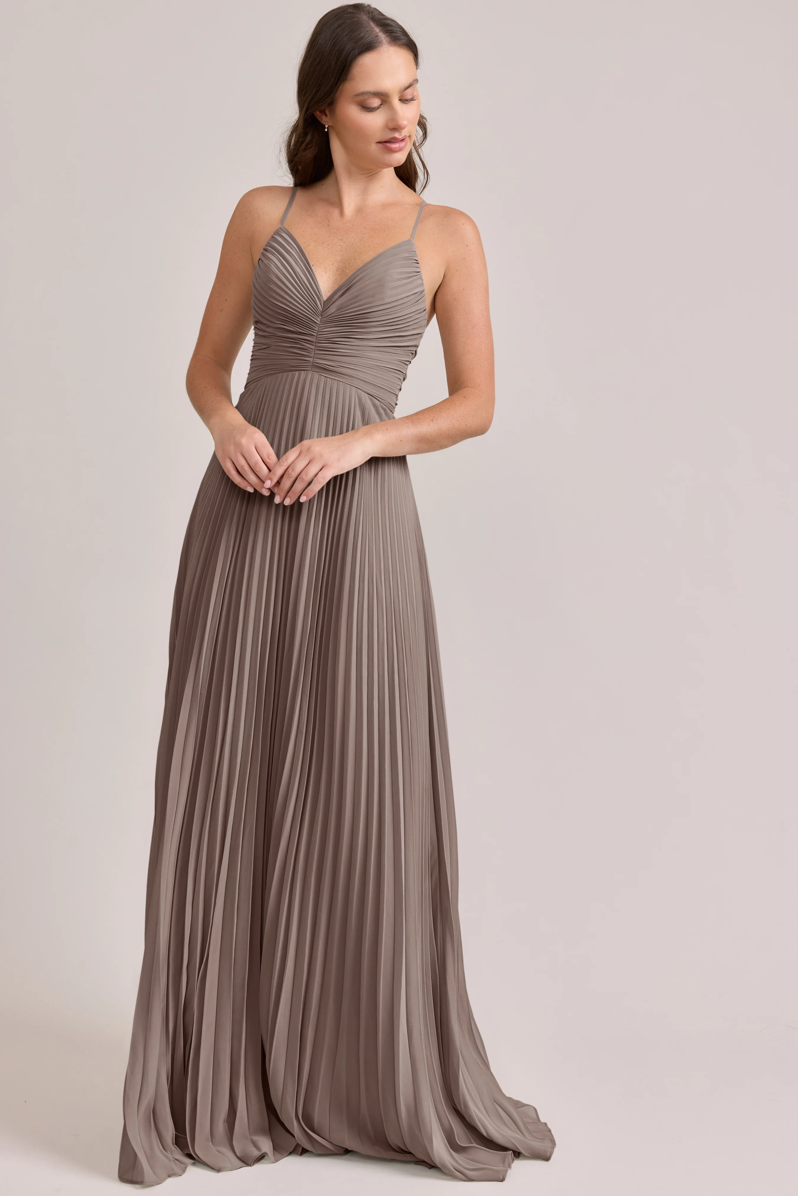 Vivian Chiffon Pleated Dress | Made To Order - Image 56