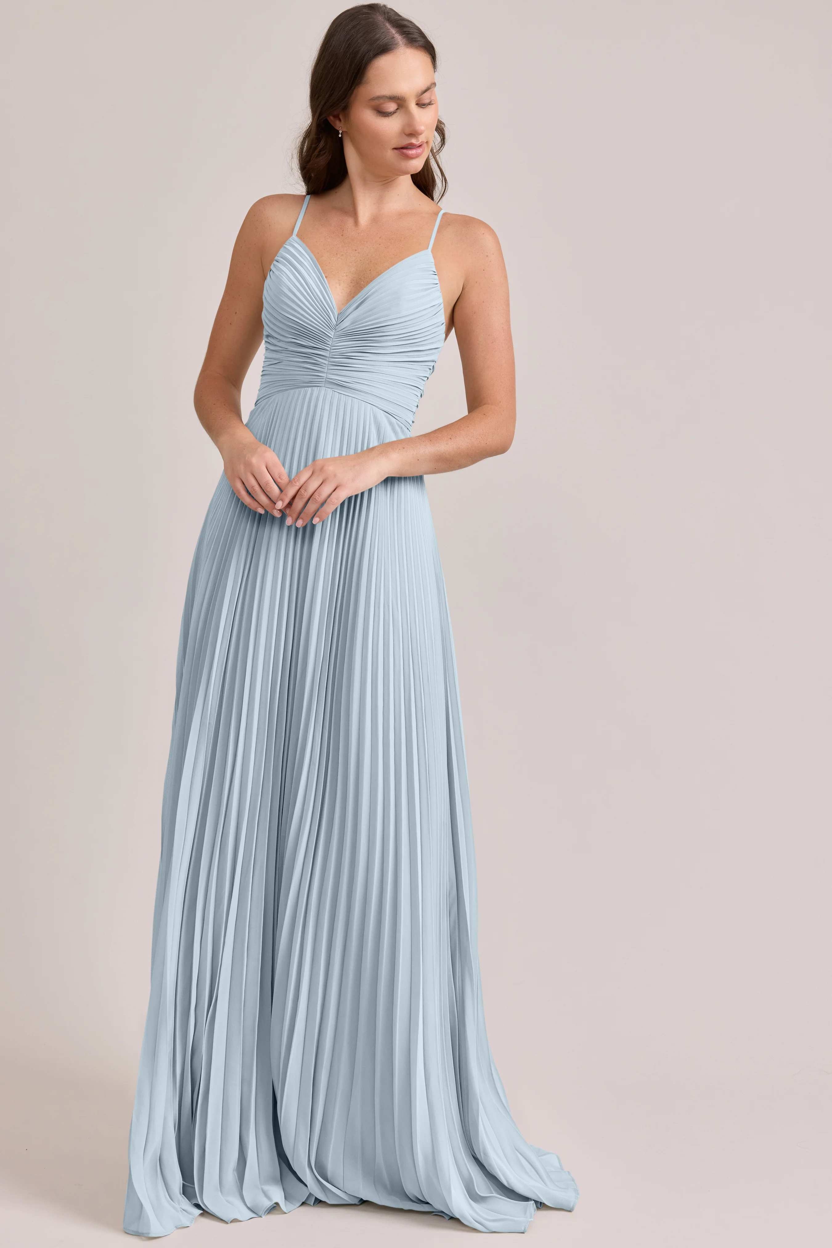 Vivian Chiffon Pleated Dress | Made To Order - Image 59