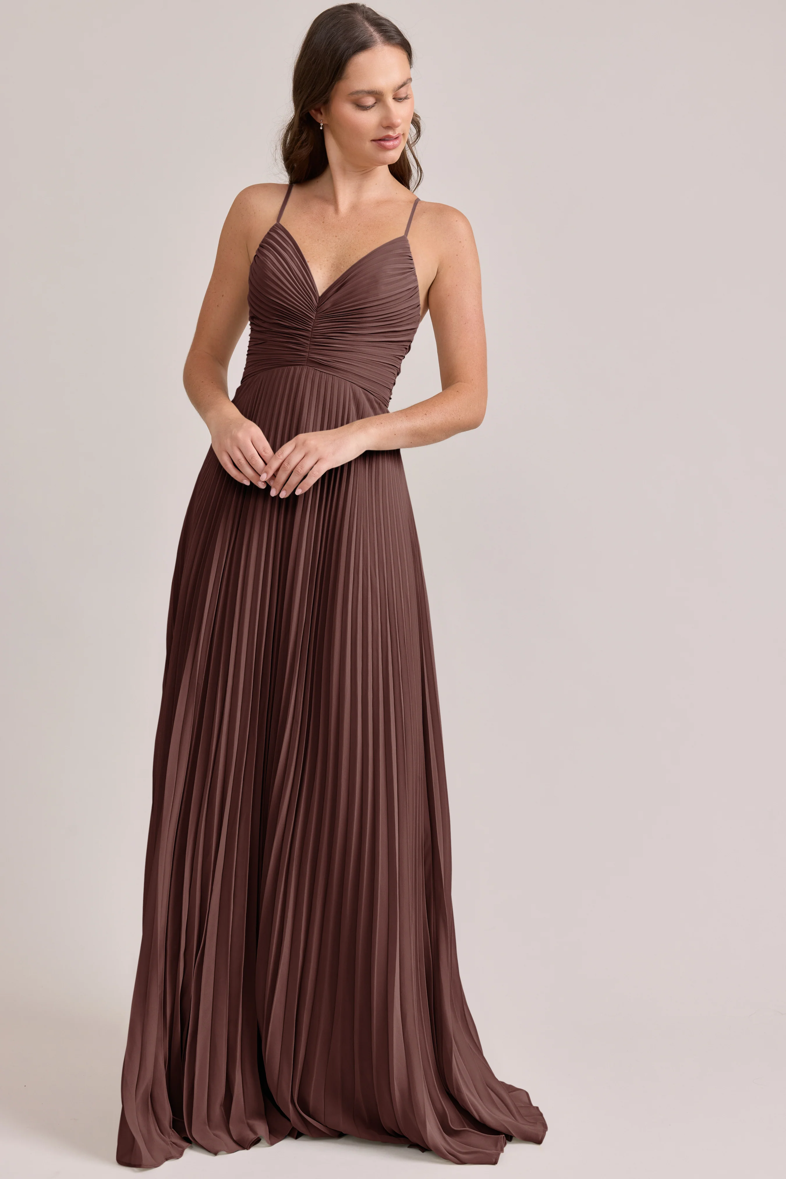 Vivian Chiffon Pleated Dress | Made To Order - Image 65
