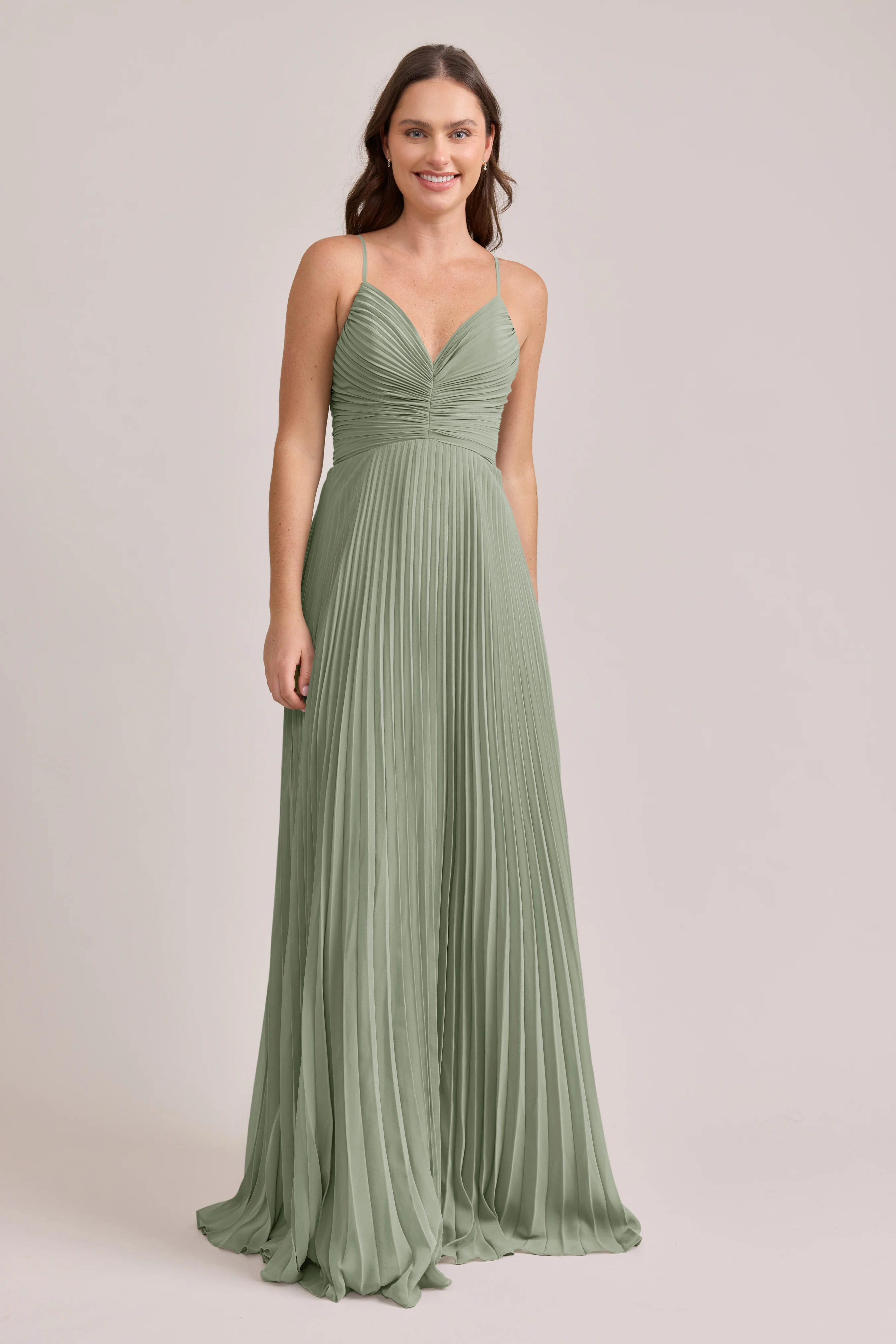 Vivian Chiffon Pleated Dress | Made To Order - Image 81