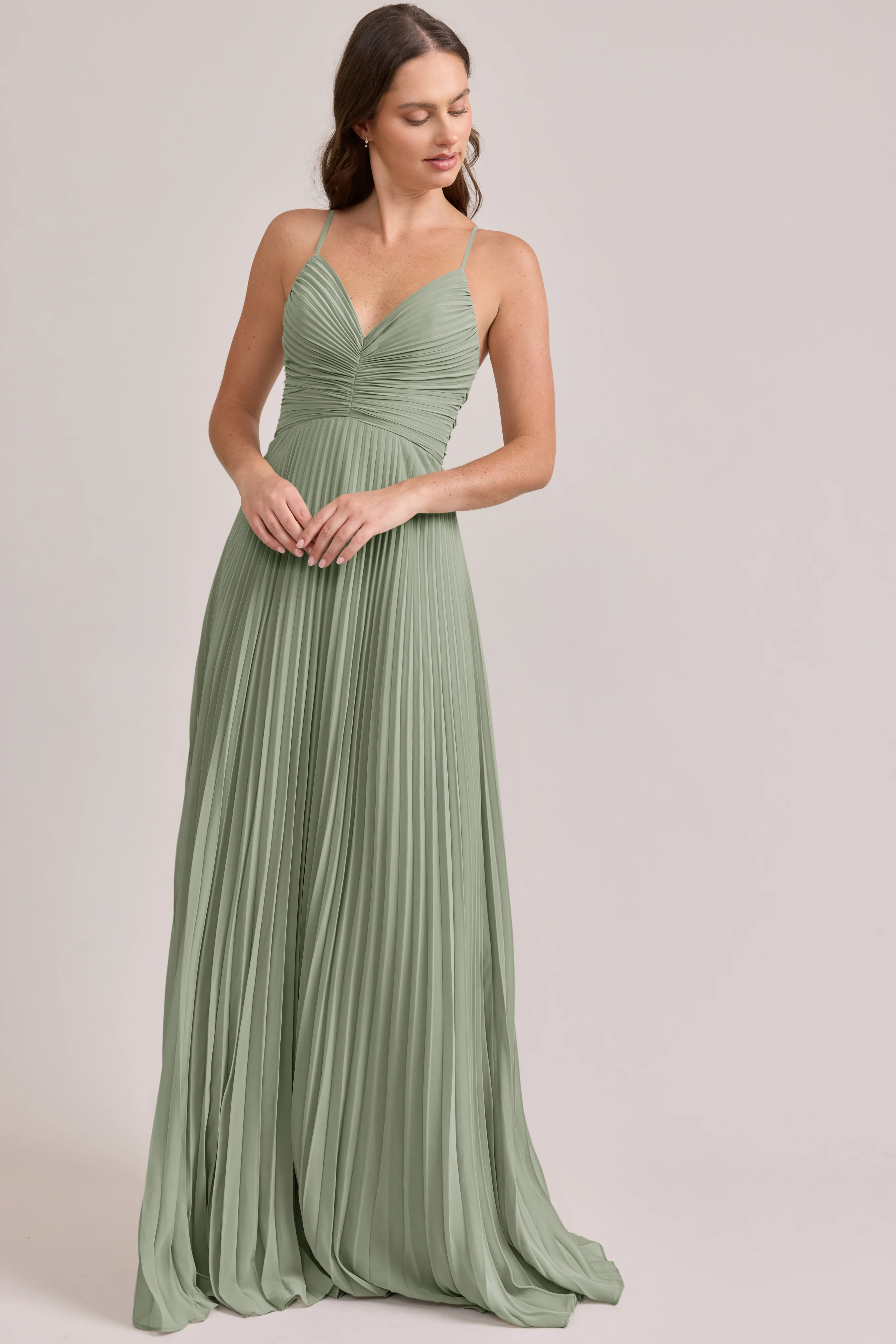 Vivian Chiffon Pleated Dress | Made To Order - Image 83