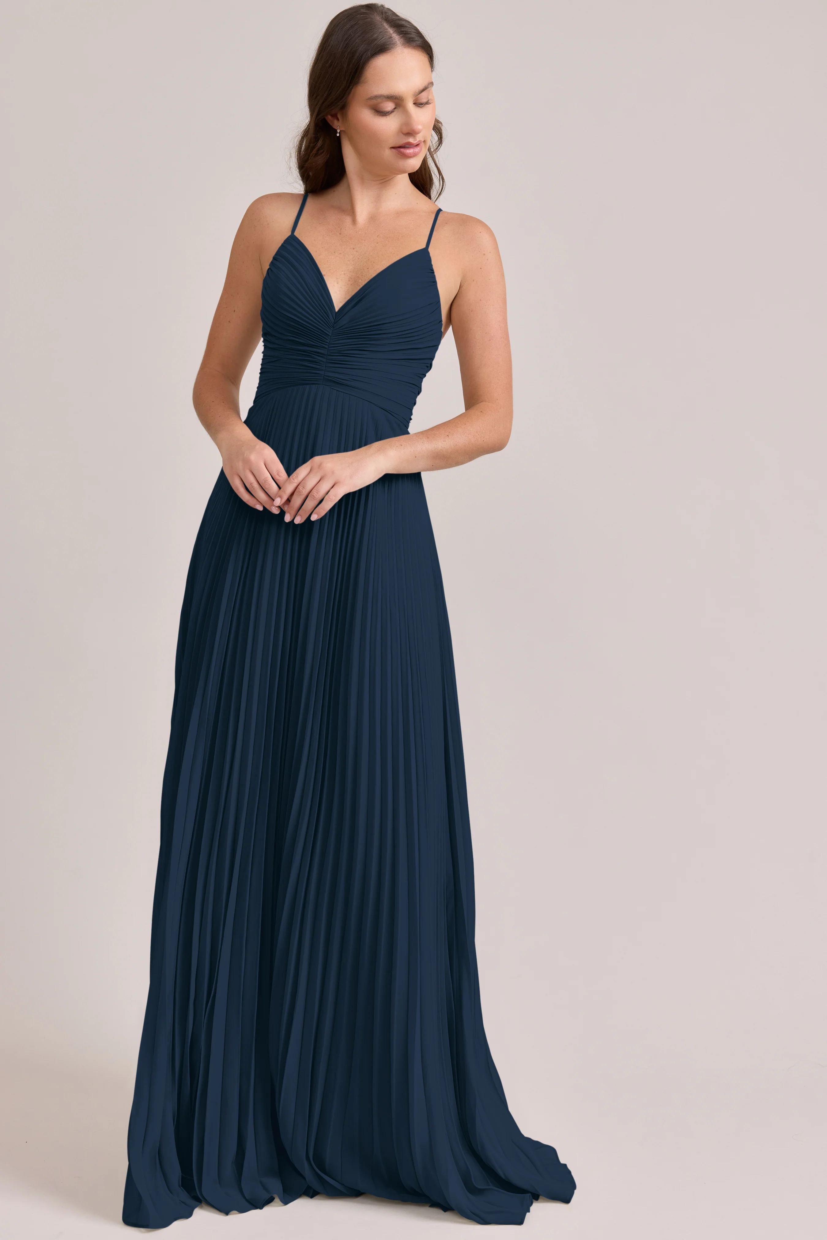 Vivian Chiffon Pleated Dress | Made To Order - Image 99