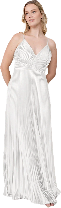 Vivian Satin Pleated Dress | Made To Order - Image 158