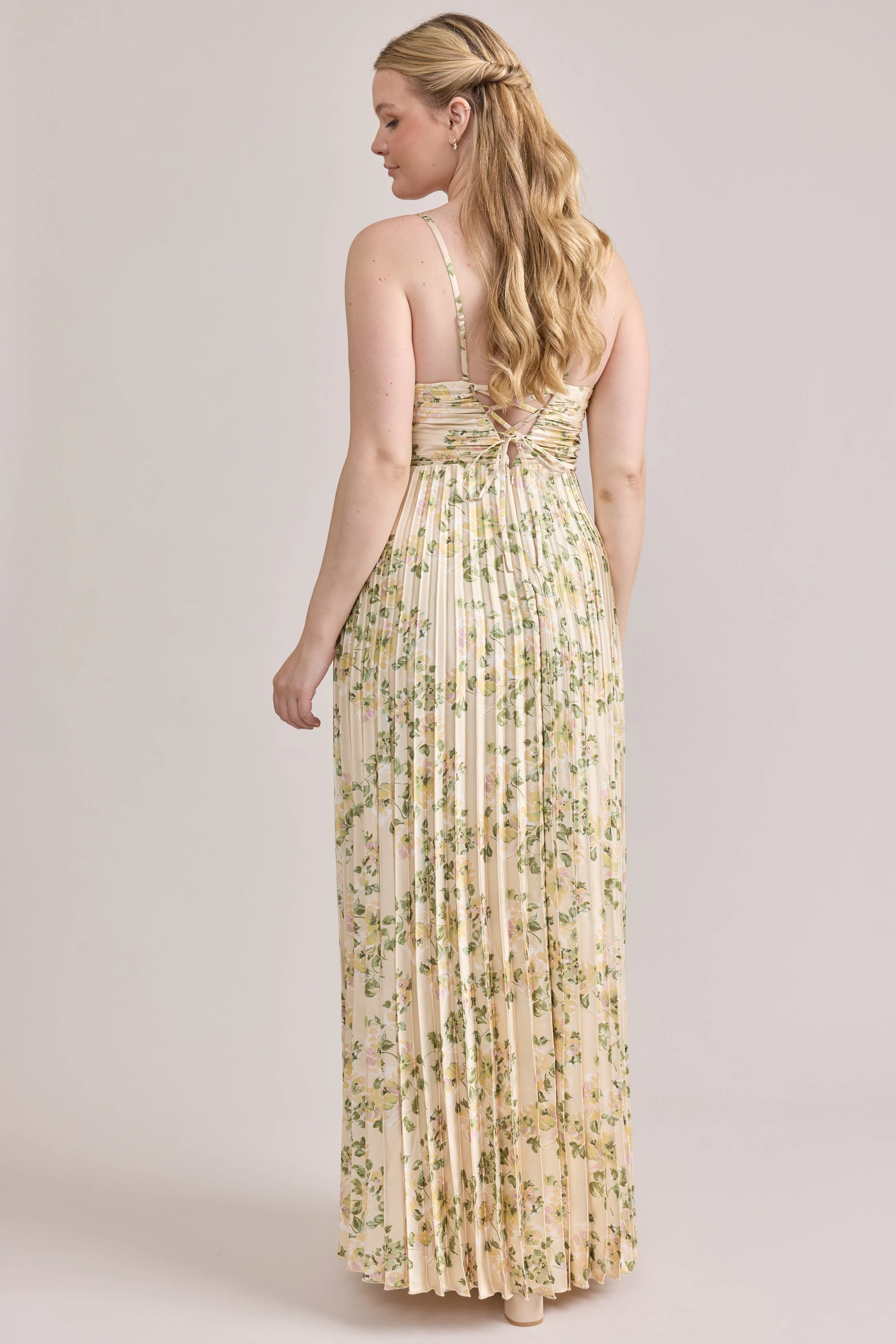 Vivian Satin Pleated Dress | Made To Order - Image 161