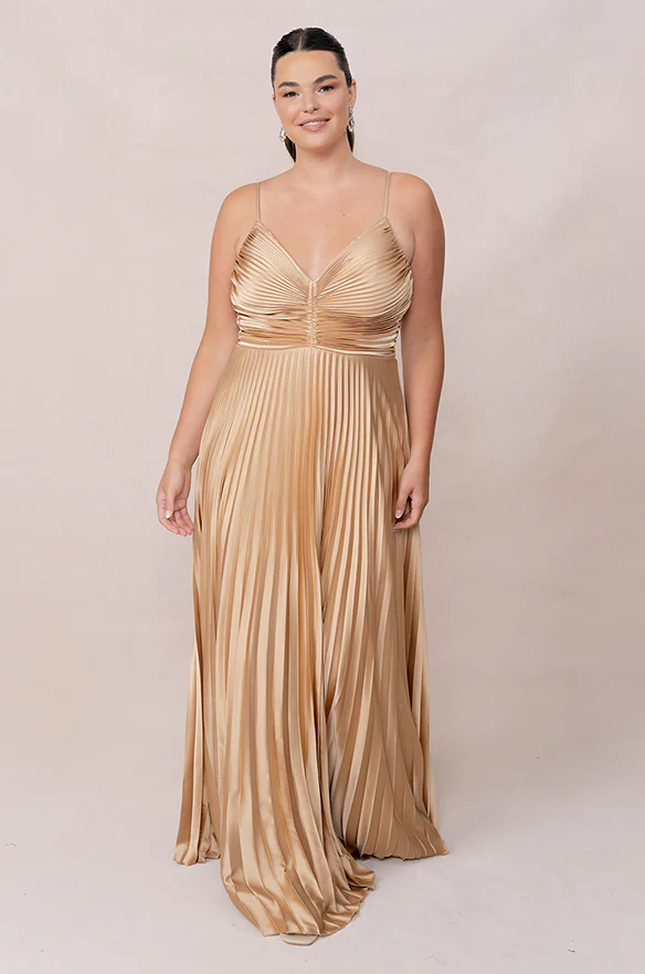 Vivian Satin Pleated Dress | Made To Order - Image 5