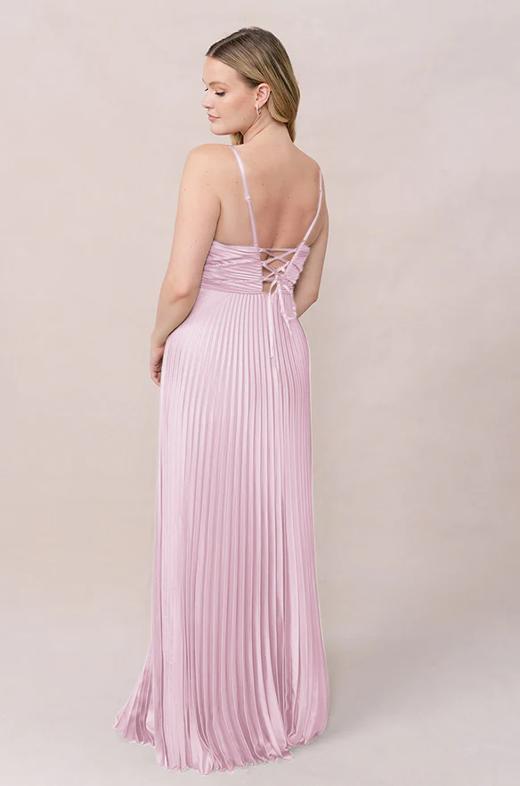 Vivian Satin Pleated Dress | Made To Order - Image 8