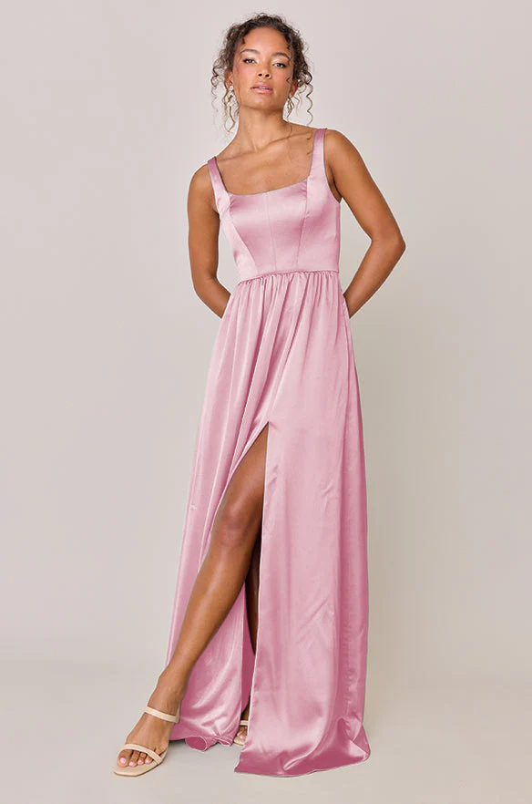 Whitney Satin Dress | Made To Order - Image 240