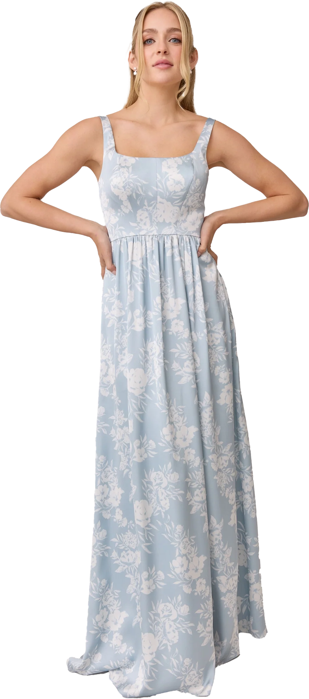 Whitney Satin Floral Print Dress | Made To Order - Image 108