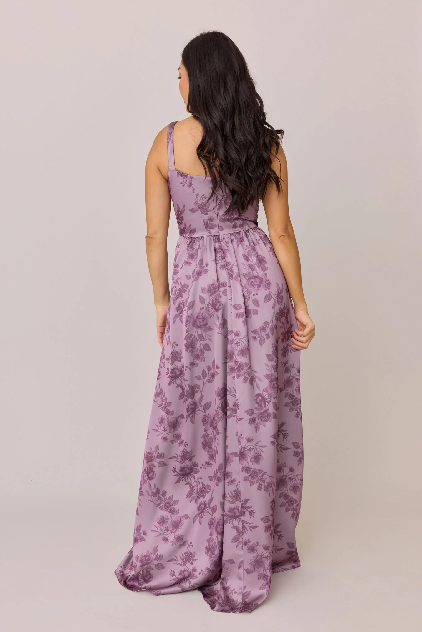 Whitney Satin Floral Print Dress | Made To Order - Image 40