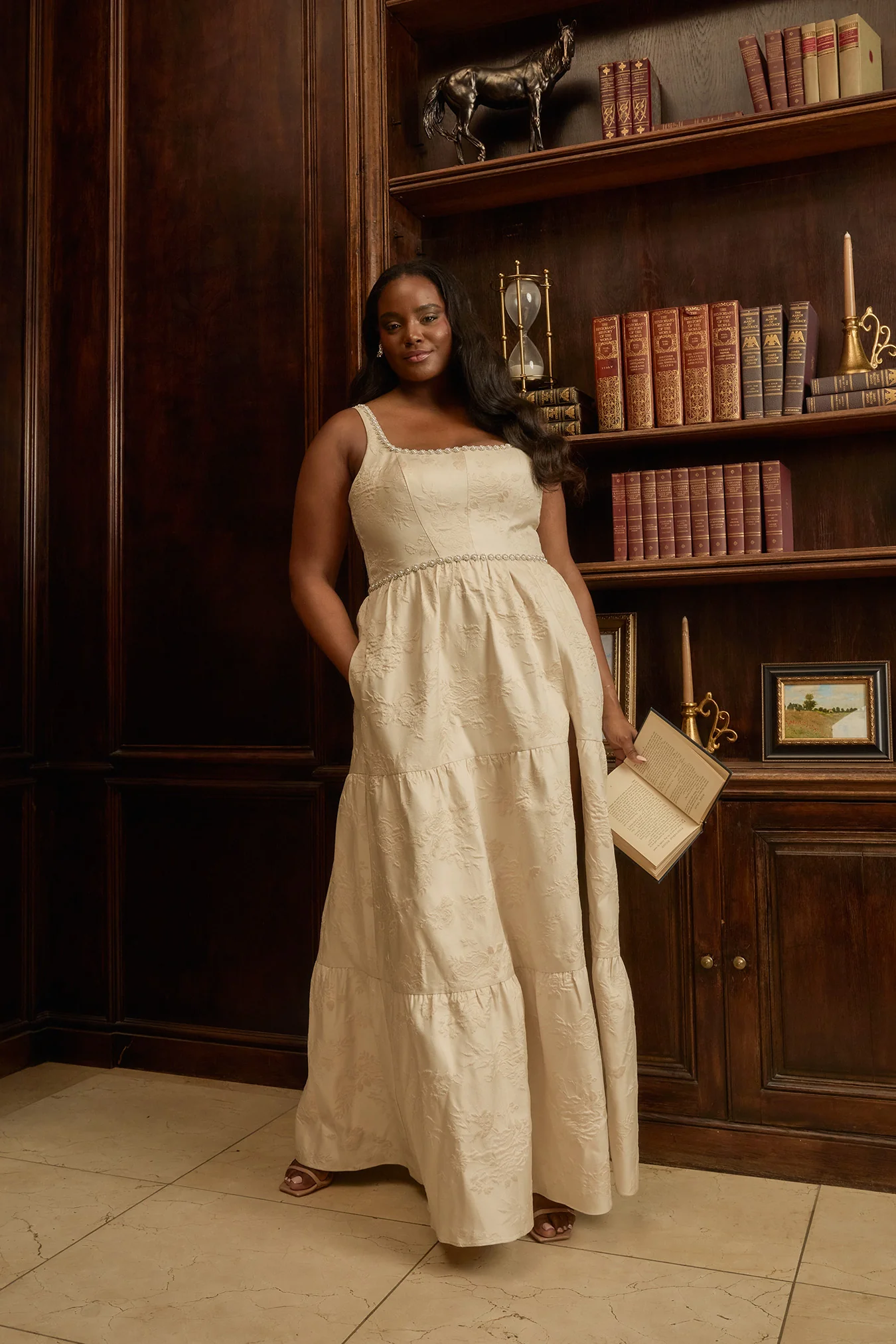 Winslet Luxe Jacquard Dress | Made To Order - Image 25